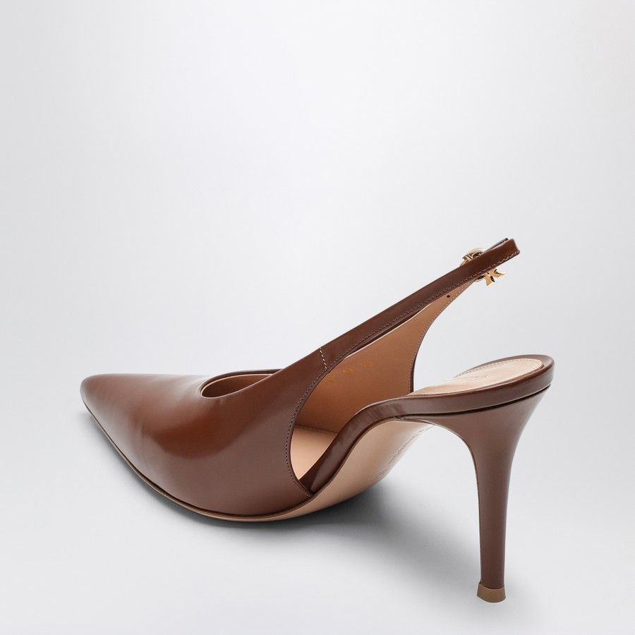 Gianvito Rossi o1d2blof0824 Leather Pumps in Brown Size US 7 / IT 37 - 4 Thumbnail