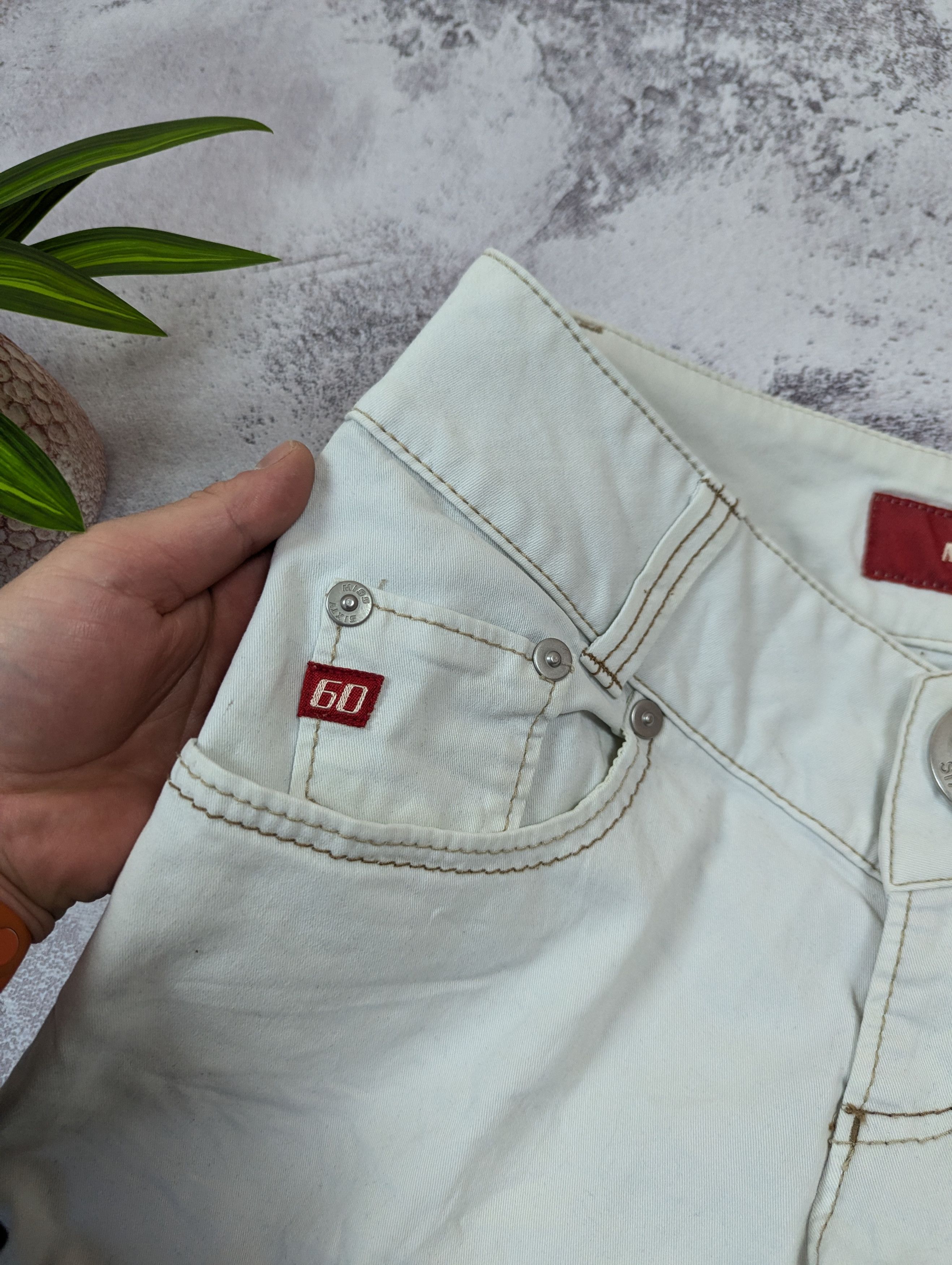 Miss Sixty Miss Sixty Y2K White Avant Garde Jeans W30 L33 Size 30" / US 8 / IT 44 - 7 Thumbnail