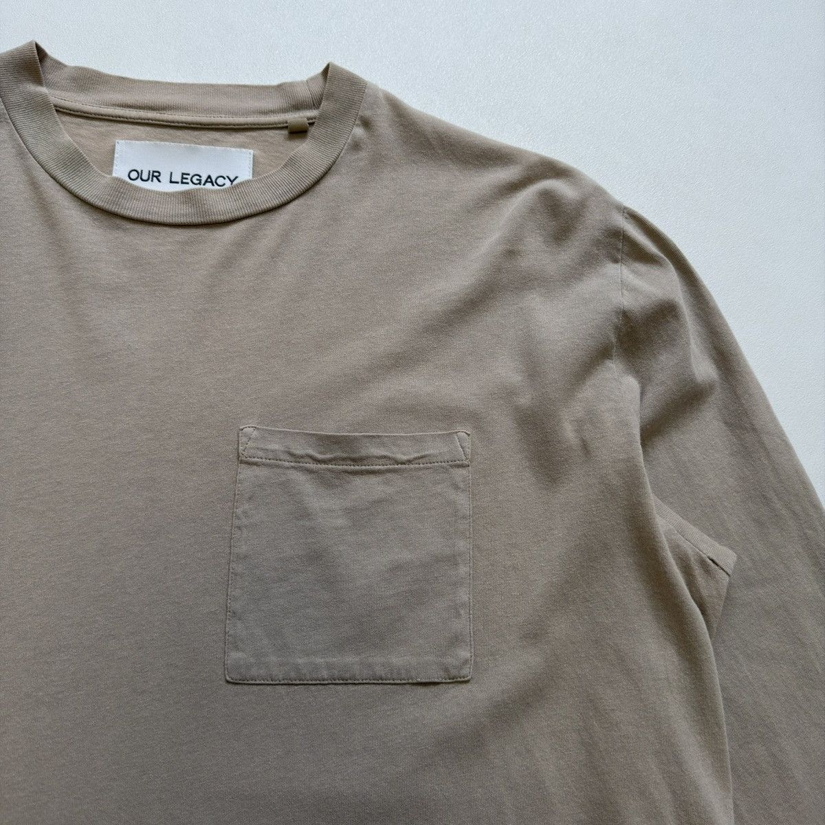 Our Legacy Thrashed ‘Sand Tribal Army Jersey’ T Shirt Size US M / EU 48-50 / 2 - 4 Thumbnail