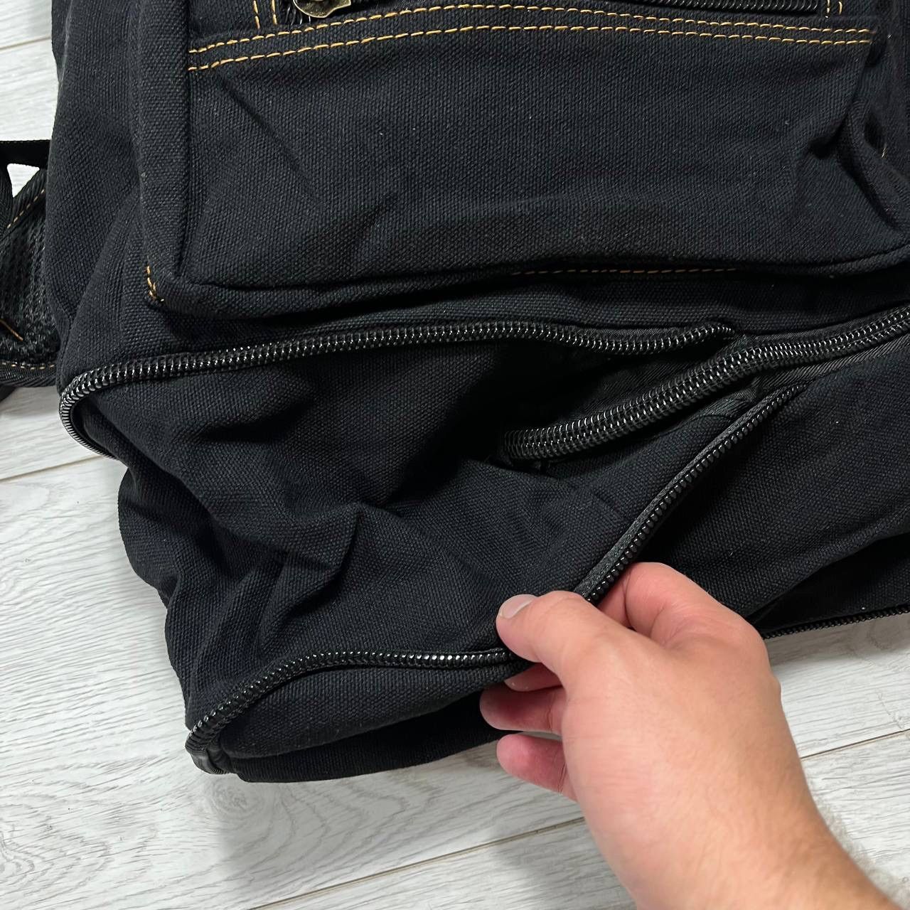 Japanese Brand Multi pocket Gold Be Gorpcore y2k black backpack Size ONE SIZE - 7 Thumbnail