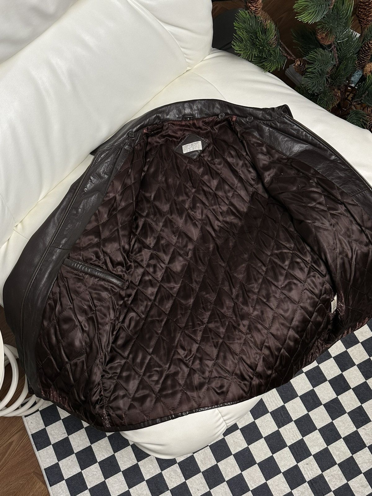 Vintage Vintage leather cropped jacket sprit 90s boxy fit Size US M / EU 48-50 / 2 - 9 Thumbnail