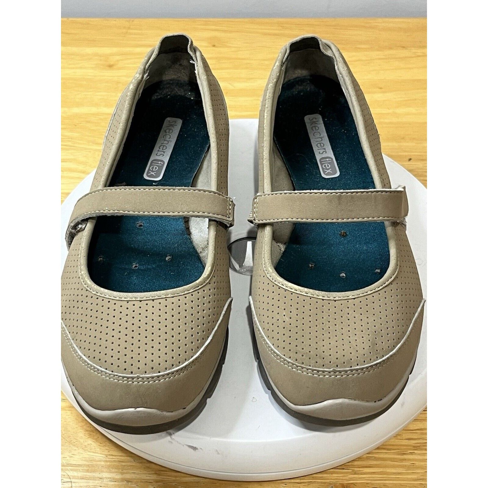 SKECHERS Skechers Flex Women Size 6 Beige Brown Adjustable Strap Size US 6 / IT 36 - 1 Thumbnail