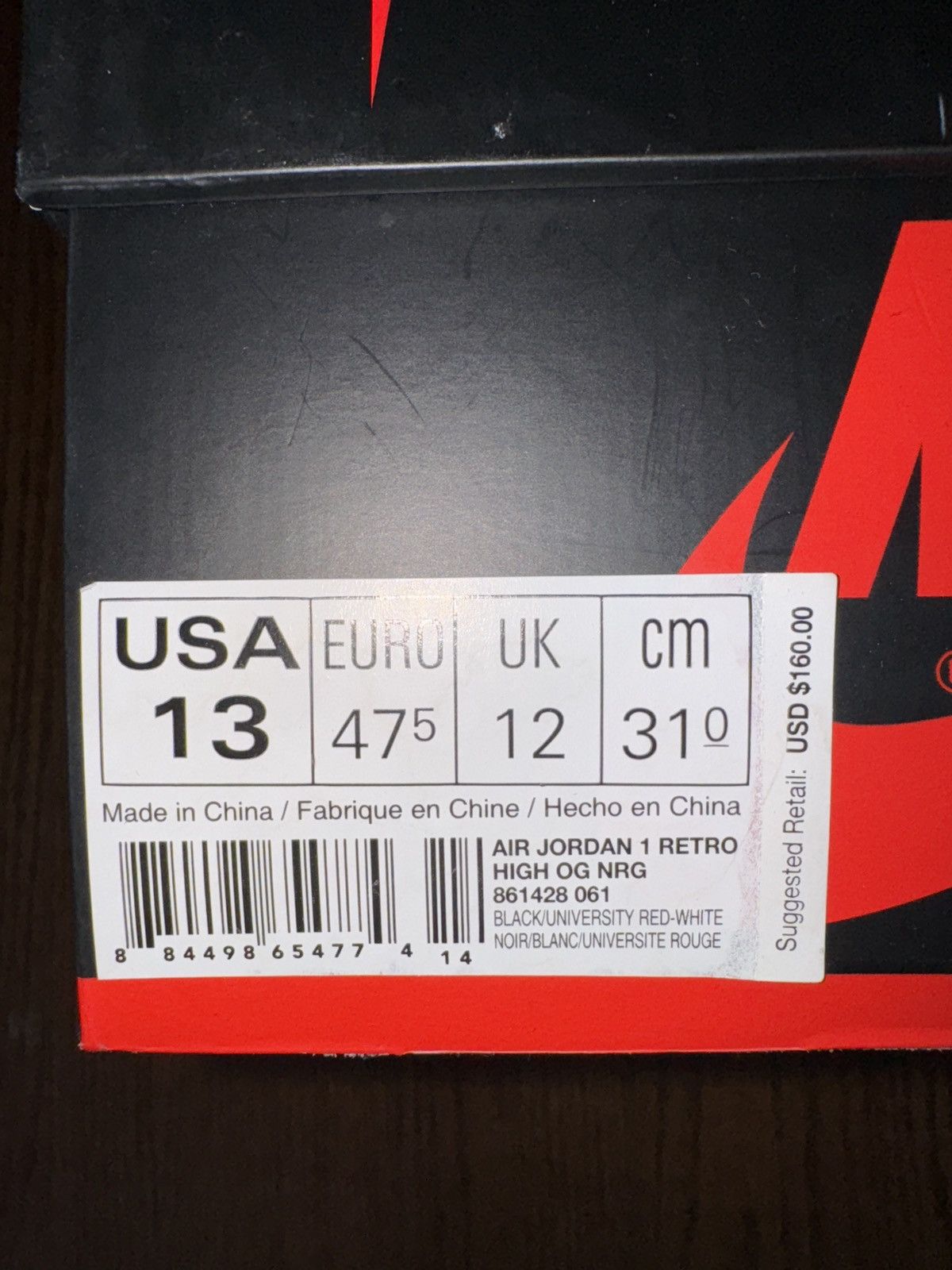 Jordan Brand (SOLD OUT) Retro 1 Homage To Home (Non-Numbered) Size US 13 / EU 46 - 7 Thumbnail