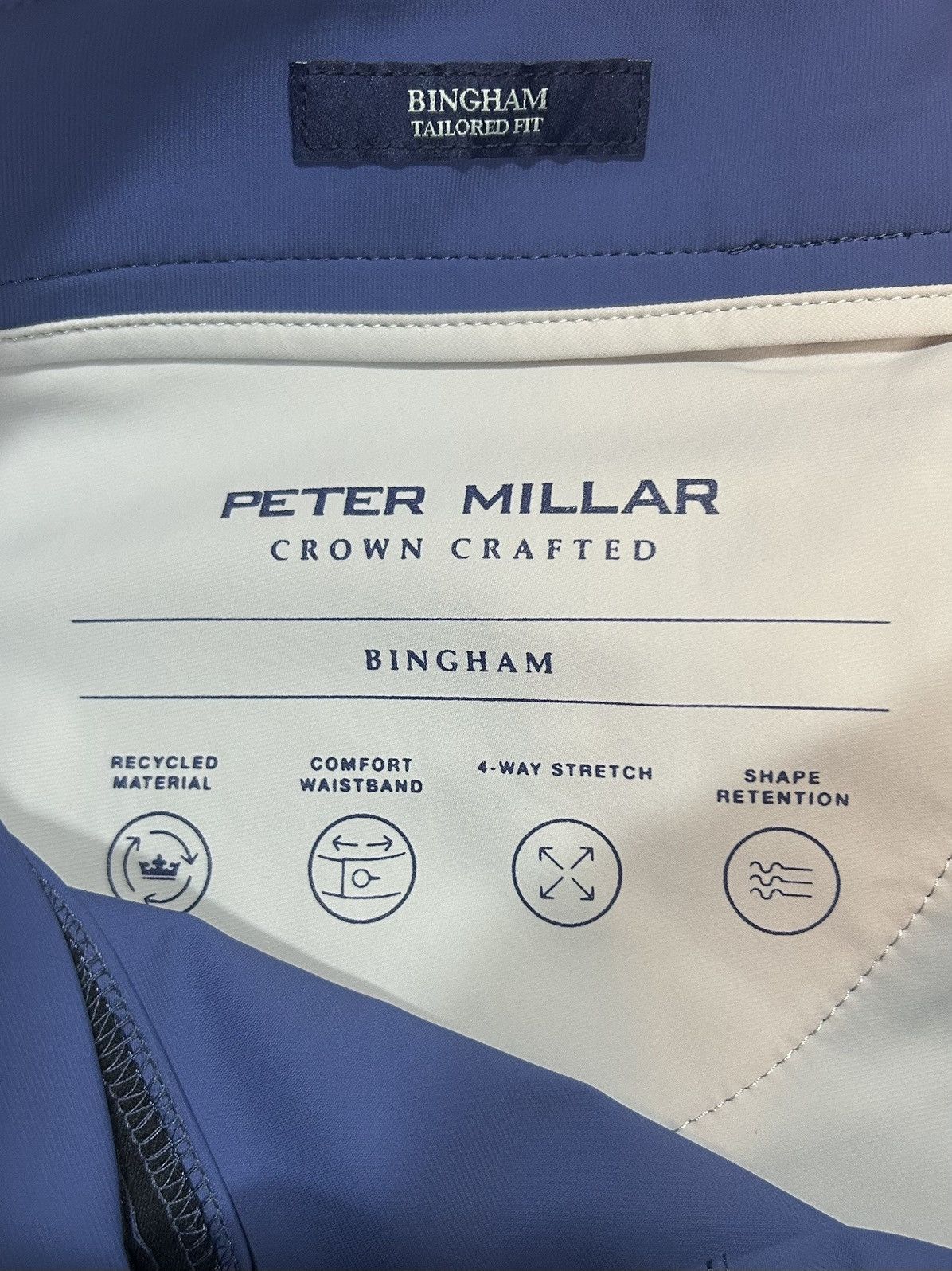 Peter Millar Peter Millar Ocean Blue Bingham Performance Pants Size US 34 / EU 50 - 6 Thumbnail