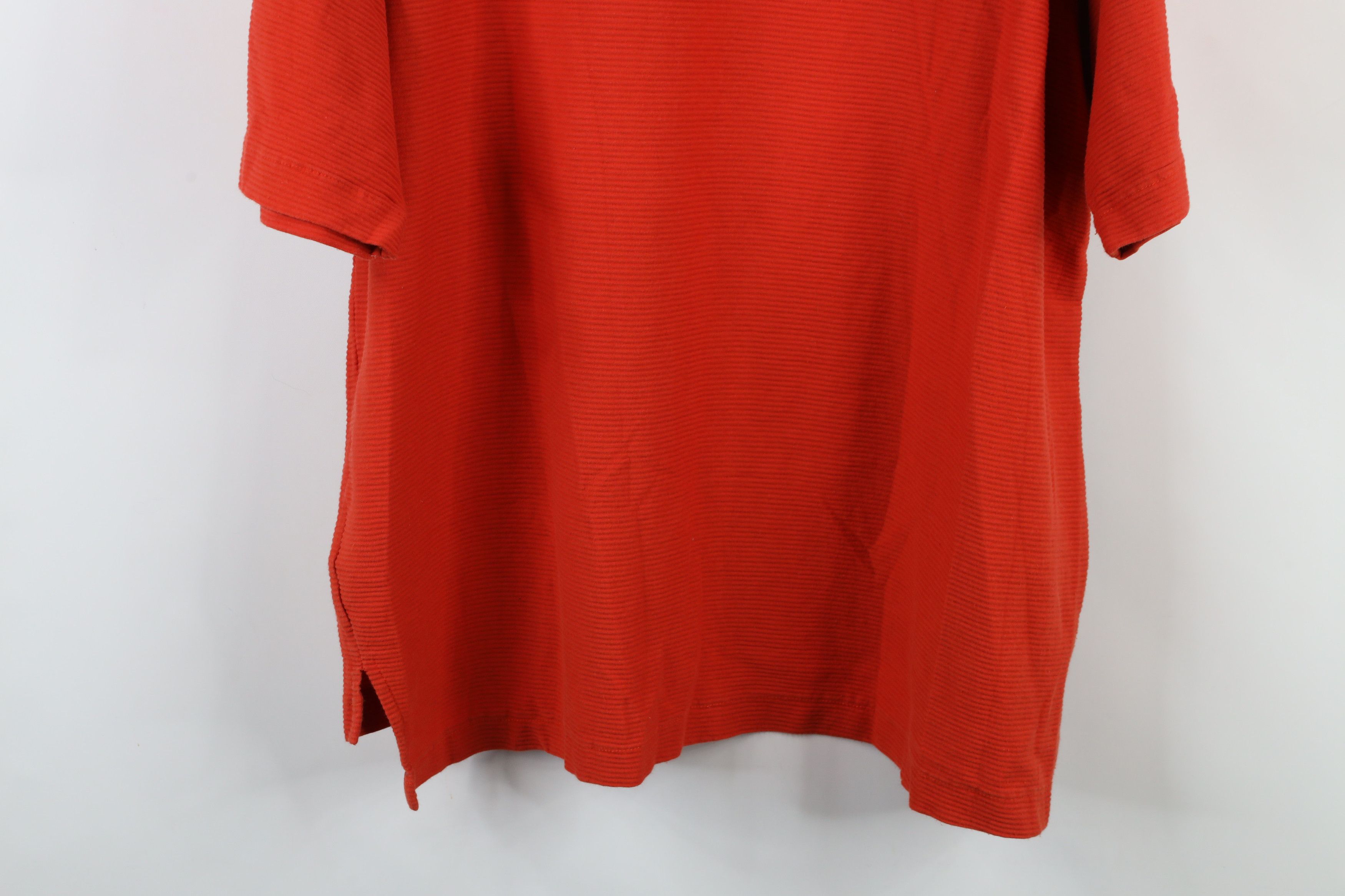 Nike × Vintage Vintage Nike Golf Knit Travis Scott Mini Swoosh Polo Orange Size US XL / EU 56 / 4 - 13 Thumbnail
