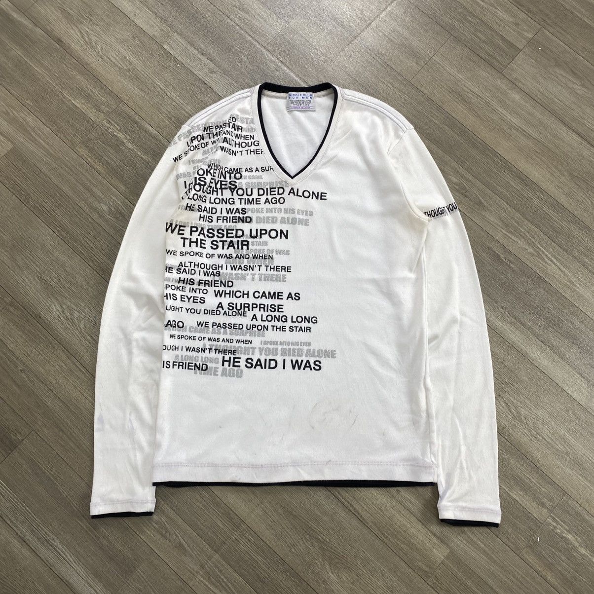 Japanese Brand 2000s Nicole Club Poem Ifsixwasnine Y2K Lgb Style Longsleeve Size US L / EU 52-54 / 3 - 1 Thumbnail