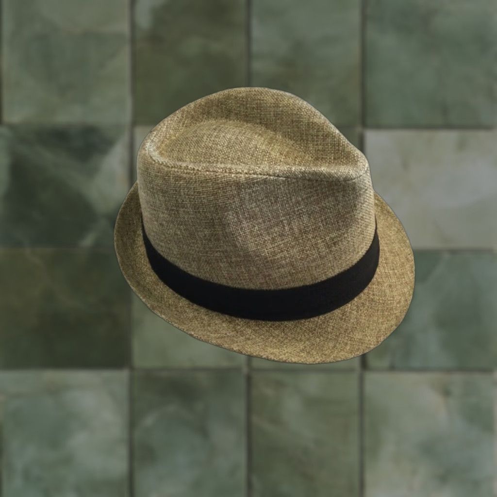 London Fog Vintage Men's Light Brown Tan Polyester Tweed Fedora Hat - Size S/M Size ONE SIZE - 1 Thumbnail