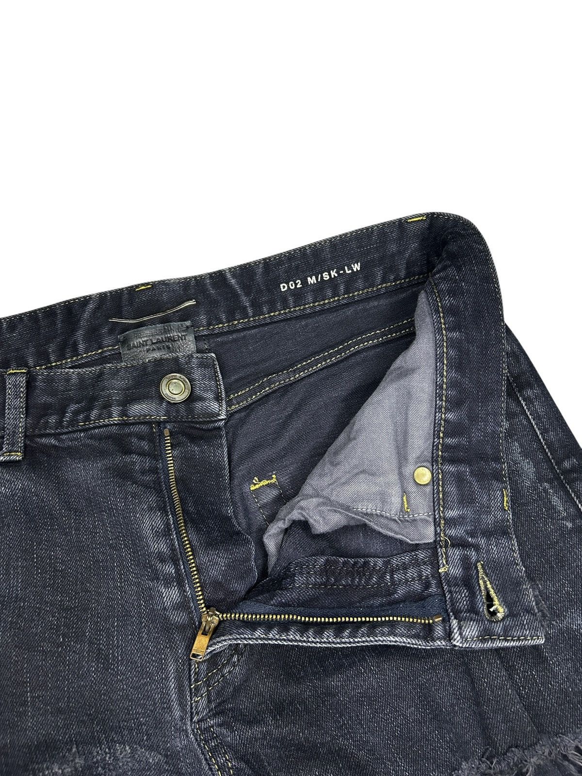 Saint Laurent Paris 2014 Mud Destroyed Denim Size US 32 / EU 48 - 6 Thumbnail