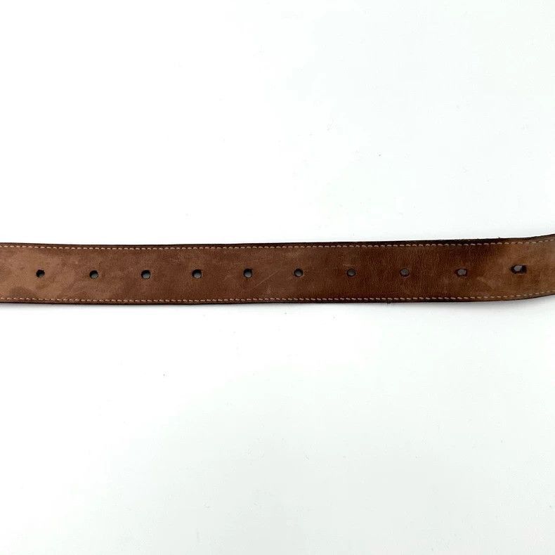 Gucci Gucci Dark Red Leather Belt with Silver Buckle-2505 Size ONE SIZE - 6 Thumbnail