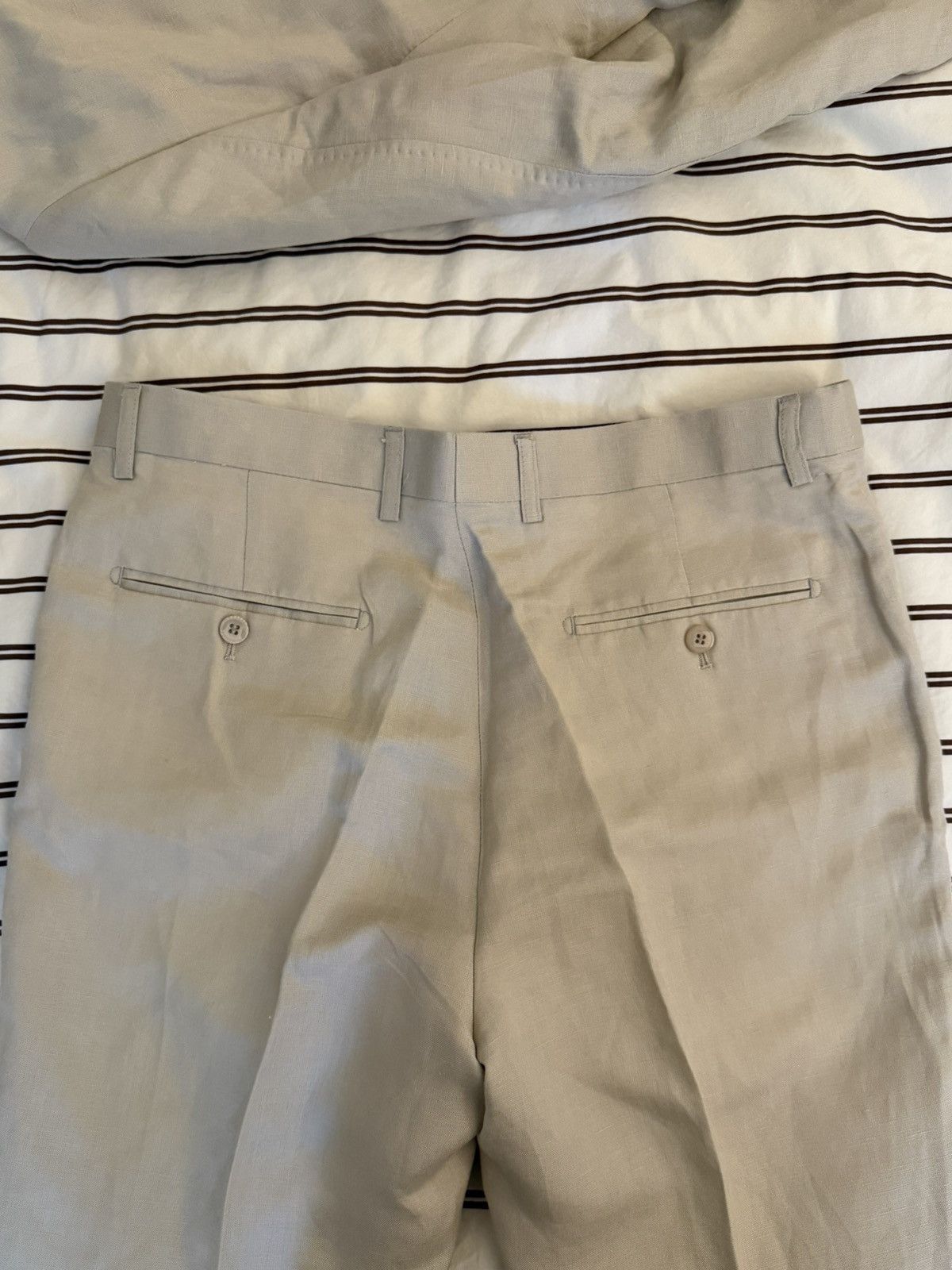 Other Italian beige linen suit fits like 46/48 Size 50R - 6 Thumbnail