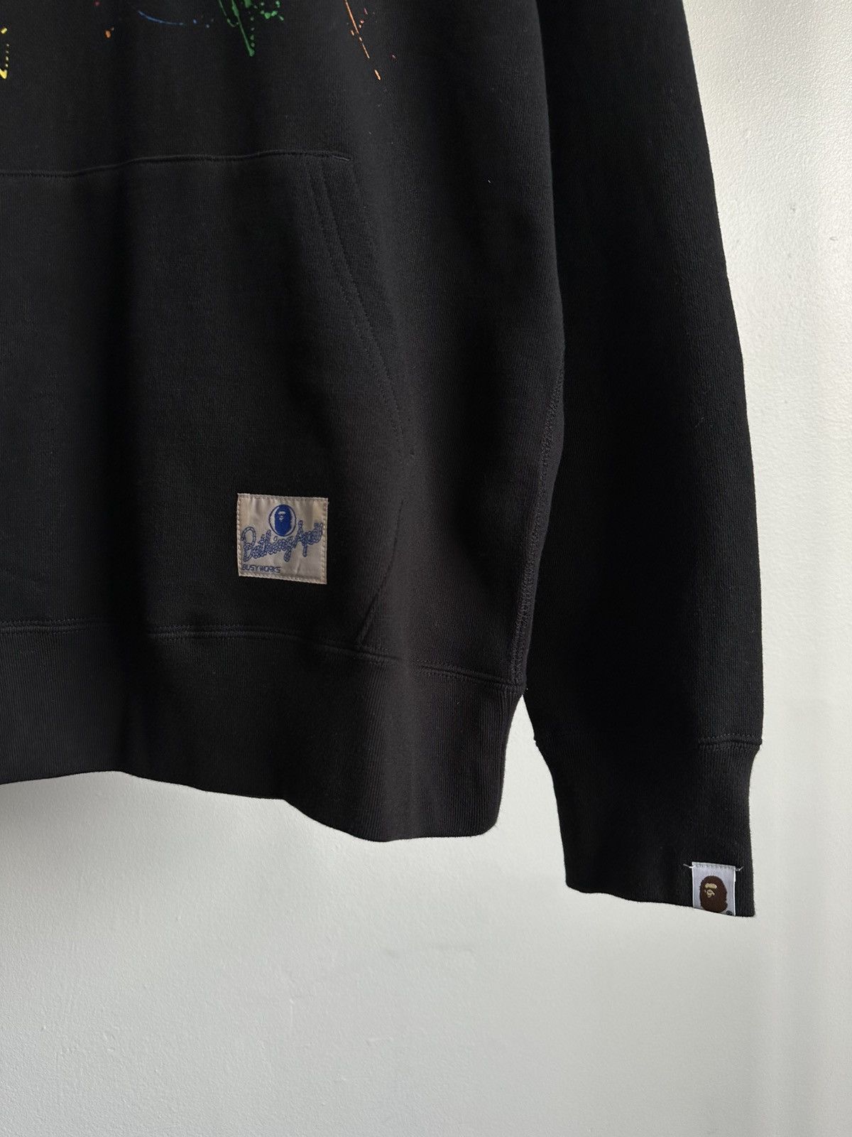 Bape Bape Paint Splatter Hoodie Black Size US L / EU 52-54 / 3 - 2 Thumbnail