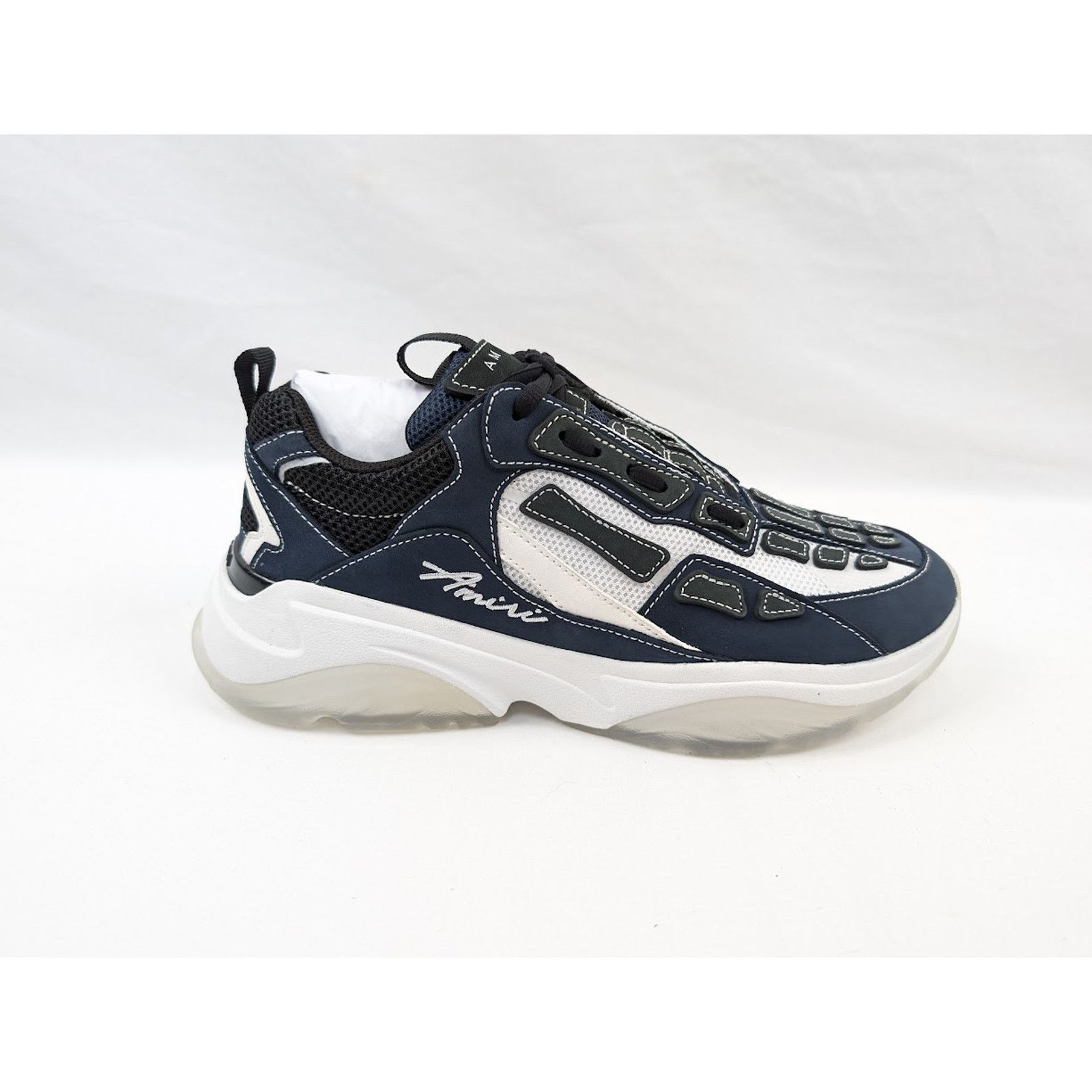 Amiri o1rshd1 Bone Runners Sneakers in Midnight Blue Size US 12 / EU 45 - 1 Thumbnail