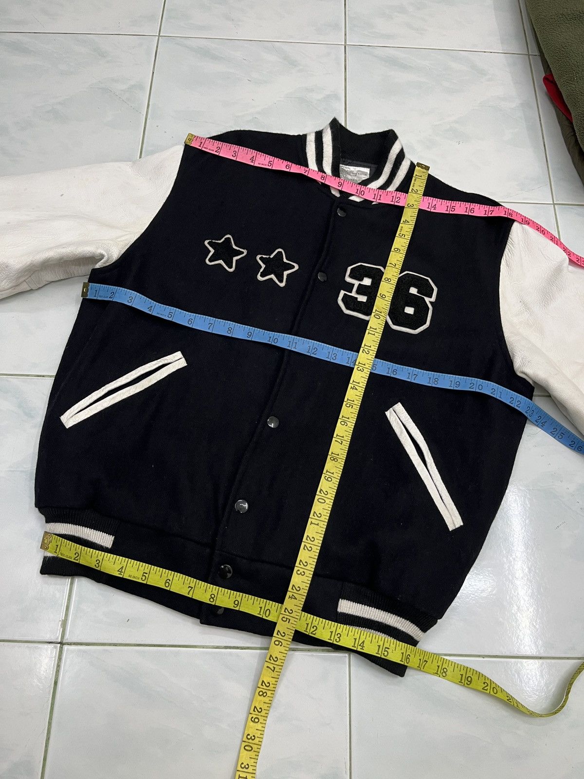 Other 🔥🔥🔥STEALS VARSITY LEATHER SLEEVE JACKET Size US M / EU 48-50 / 2 - 18 Thumbnail
