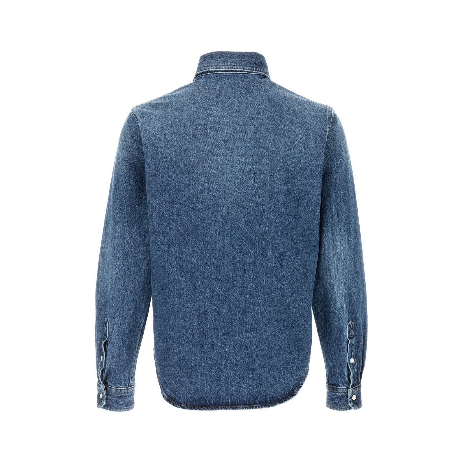 Versace VERSACE Denim Shirt New & Authentic (Men's size:52;) Size US L / EU 52-54 / 3 - 2 Thumbnail