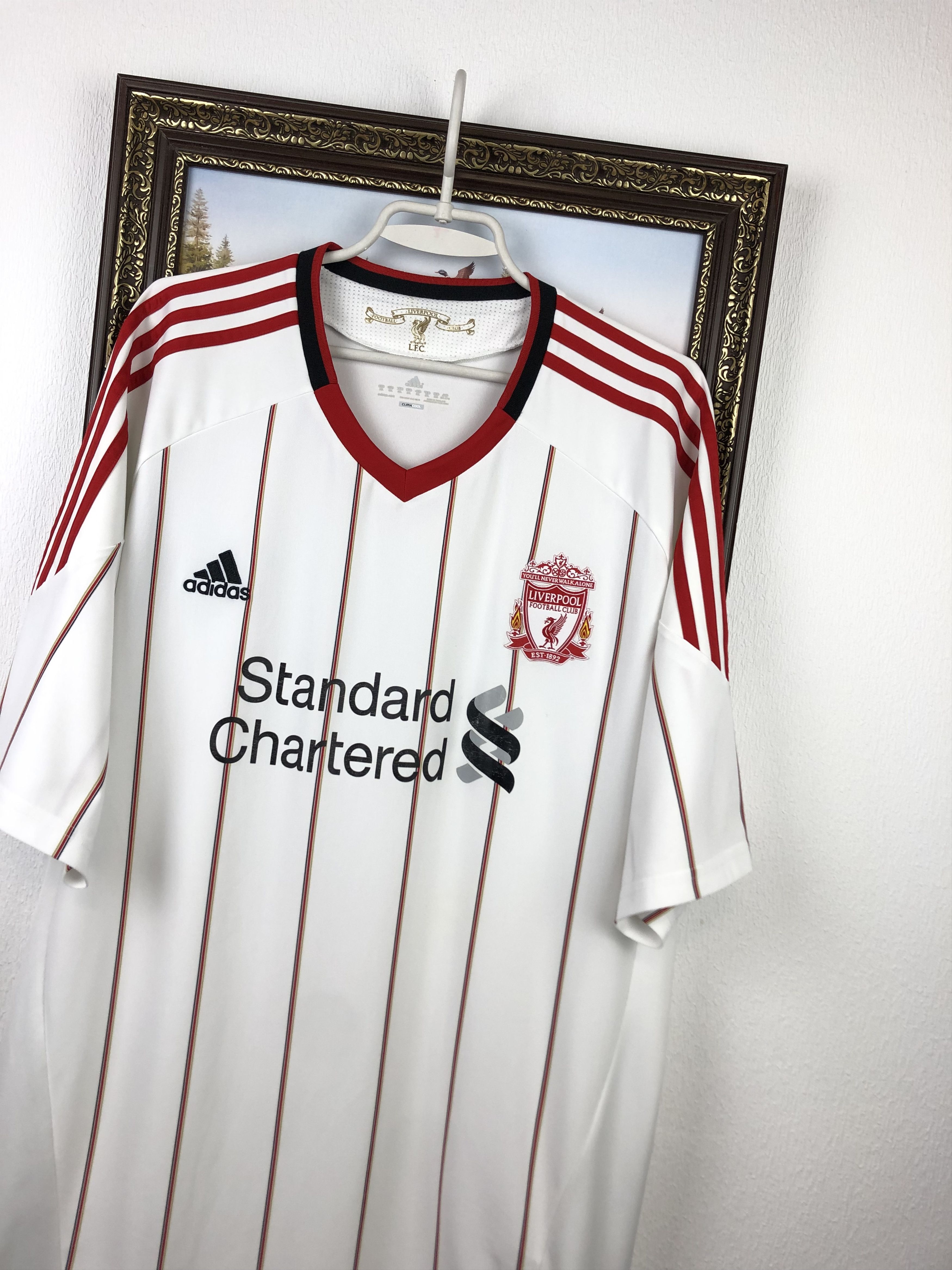 Adidas Liverpool Away football shirt 2010 Soccer Adidas Jersey Size US XXL / EU 58 / 5 - 4 Thumbnail