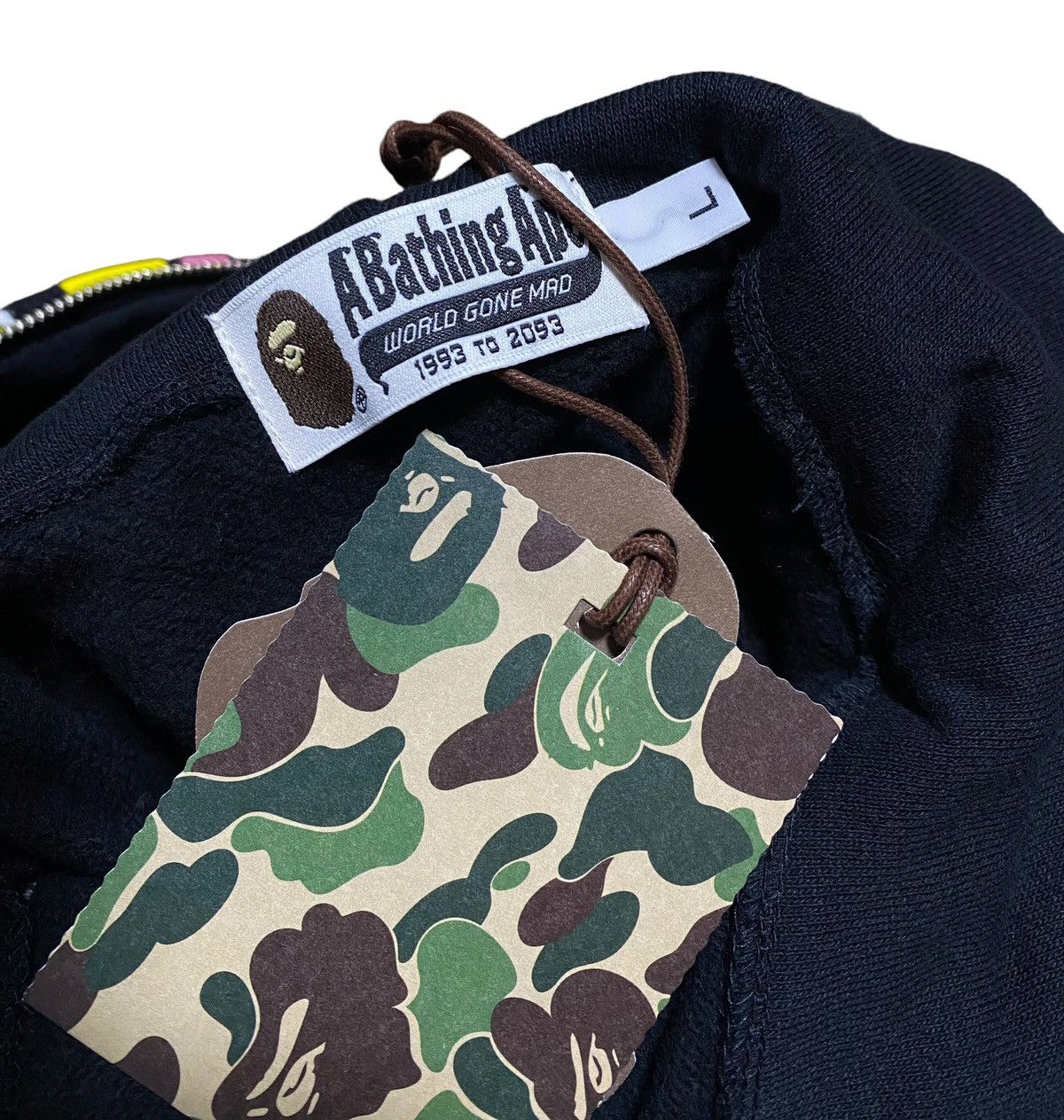 Bape BAPE Shark Full Zip Hoodie Black/ Big Face Multi Camo Size US L / EU 52-54 / 3 - 8 Thumbnail