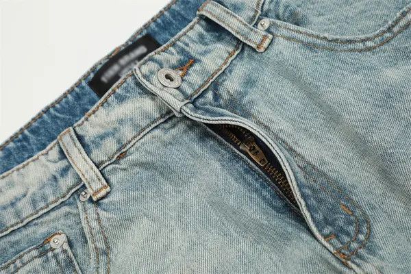 Japanese Brand Washed men's loose casual punk distressed straight jeans Size US 32 / EU 48 - 4 Thumbnail