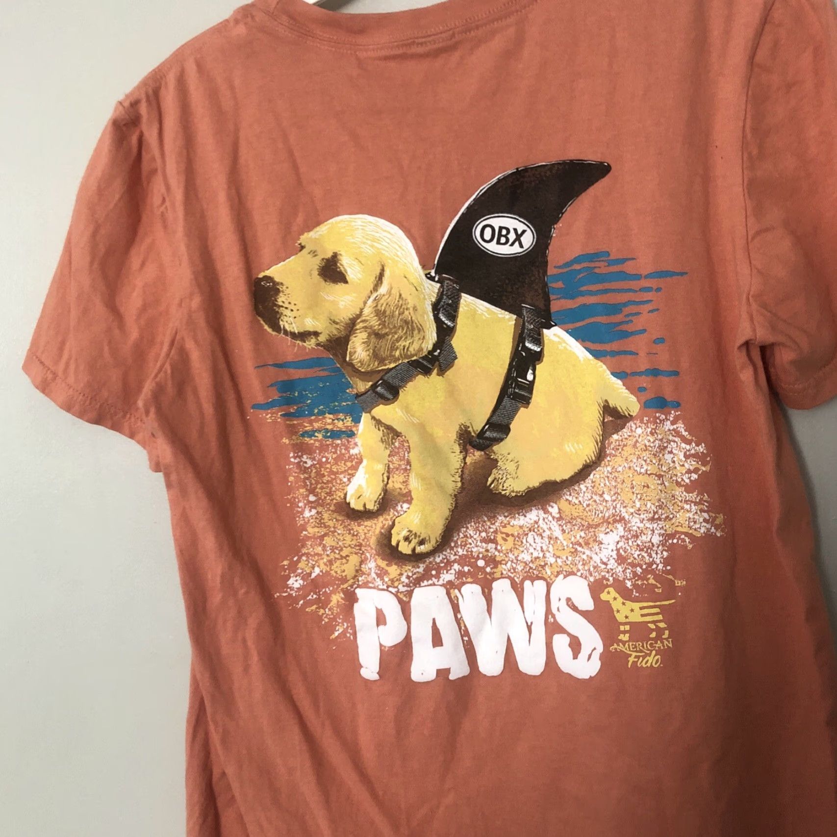 Vintage VINTAGE American Fido Patriotic Puppy Dog Shark PAWS SS T Shirt Sz S Size US S / EU 44-46 / 1 - 5 Thumbnail
