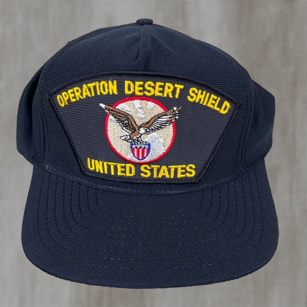 Vintage VINTAGE Eagle Crest Hat Cap Snapback One Size Blue 90s USA Military Patch 80s 90s Retro Logo Mens Size ONE SIZE - 1 Thumbnail