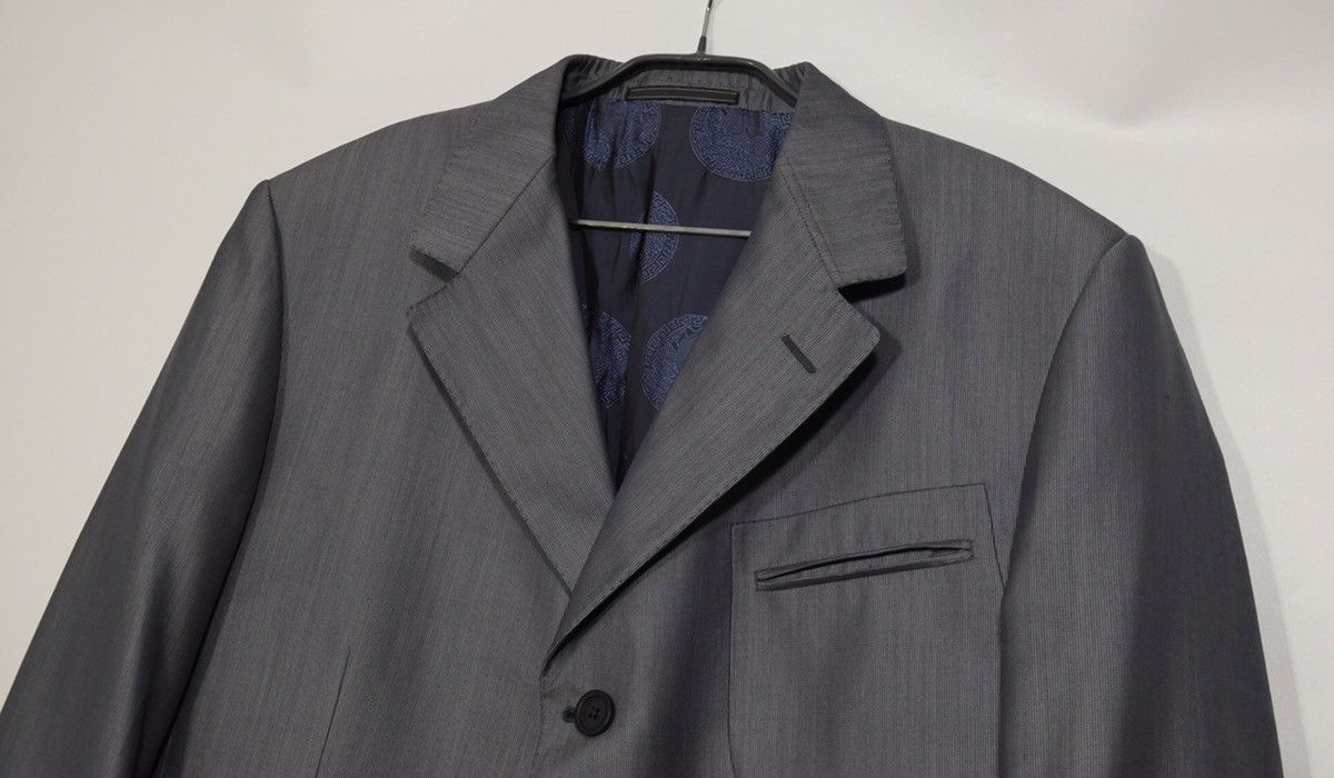 Versace Gianni Versace Silk Blazer Men's Sz 54 Gray Size 54R - 2 Thumbnail