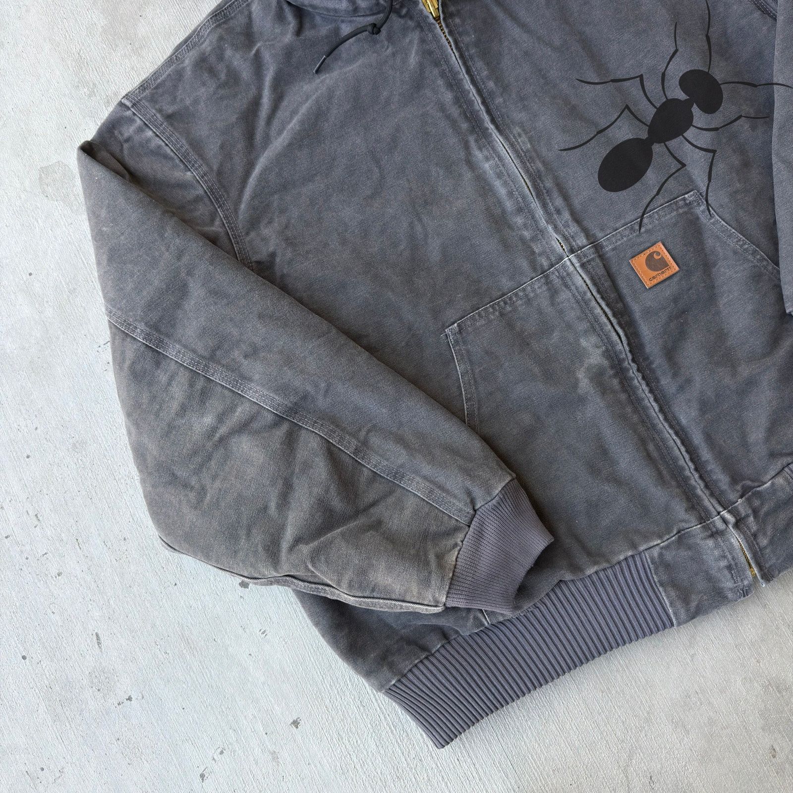 Carhartt × Vintage Carhartt J130 GVL gray hooded work wear jacket Size US XXL / EU 58 / 5 - 4 Thumbnail