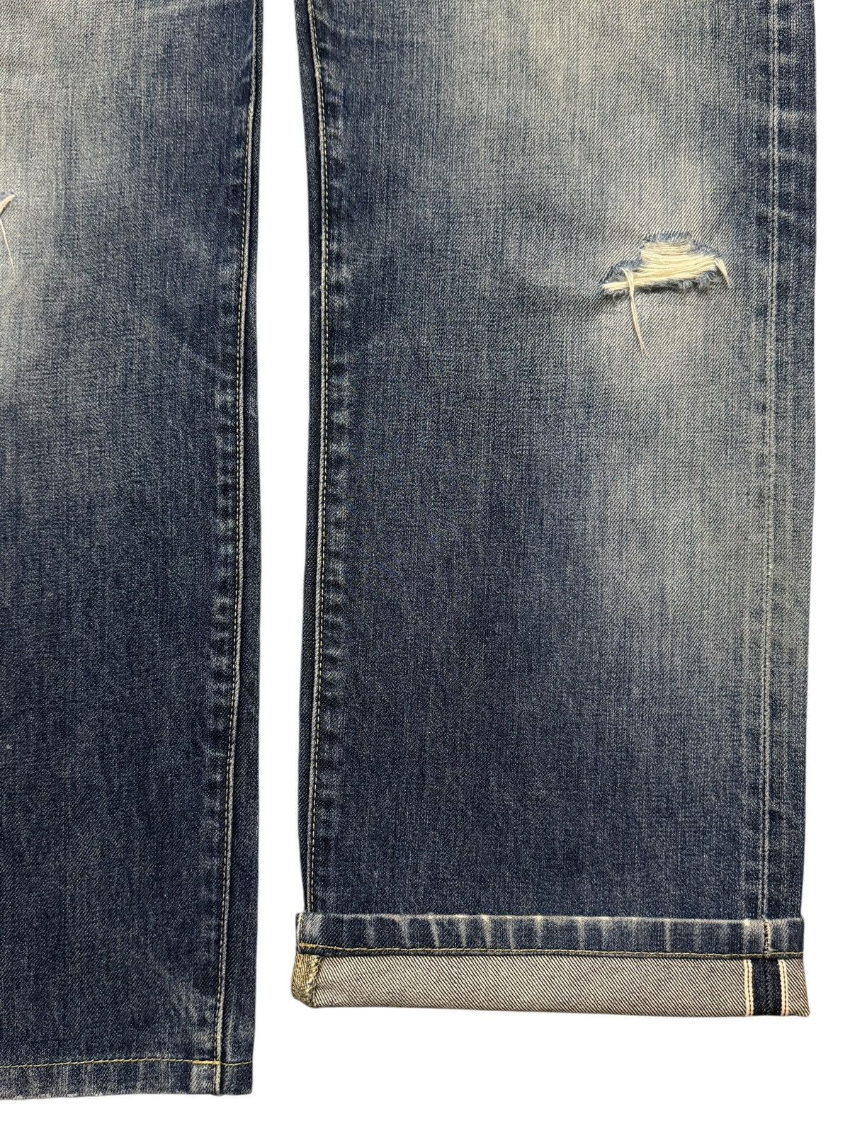 Uniqlo Vintage Y2K Uniqlo Selvedge Faded Wash Distress Straight Leg Size US 36 / EU 52 - 6 Thumbnail