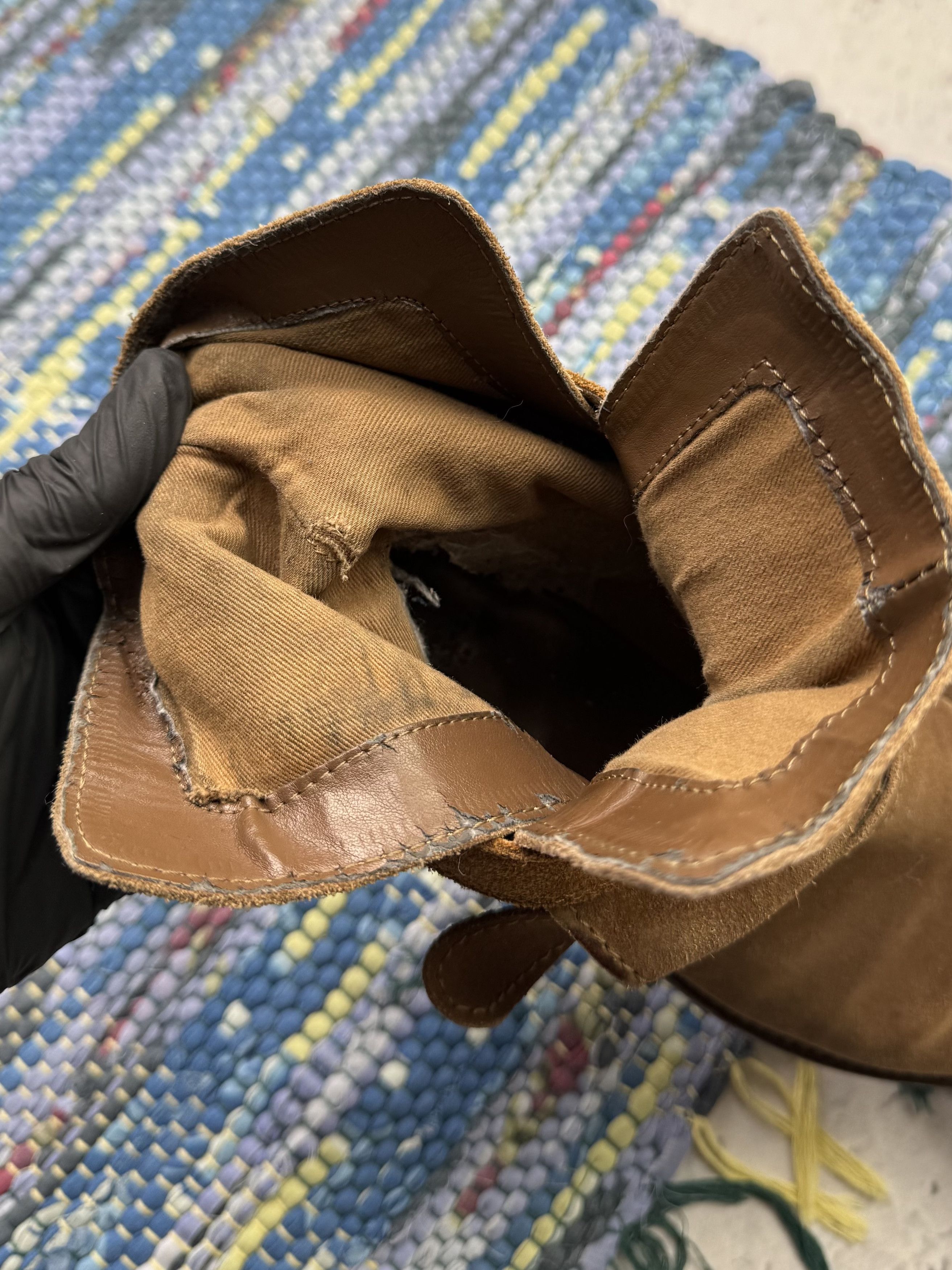 Japanese Brand Vintage Suede Thrashed Boots With Straps A659D14(394) Size US 7 / IT 37 - 16 Thumbnail