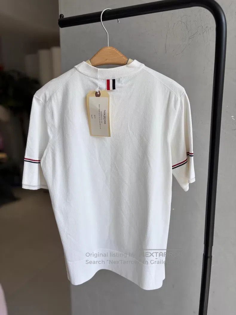 Thom Browne Thom Browne White Short Sleeve Size XS / US 0-2 / IT 36-38 - 5 Thumbnail