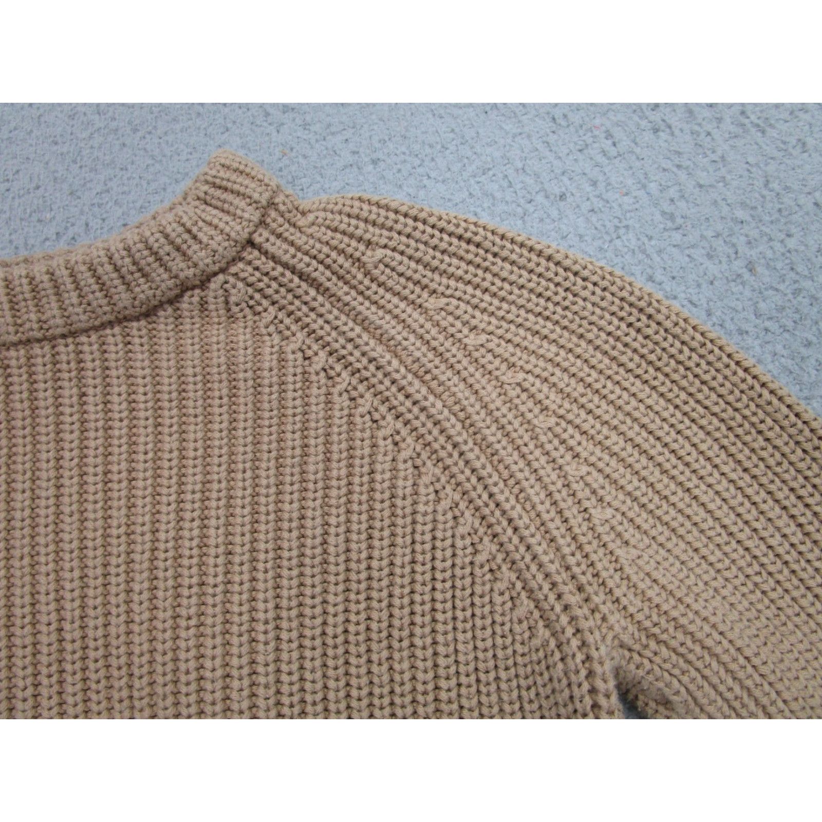 Quince Quince Sweater Womens XS Beige Organic Cotton fisherman Knit Pullover Crewneck Size XS / US 0-2 / IT 36-38 - 6 Thumbnail