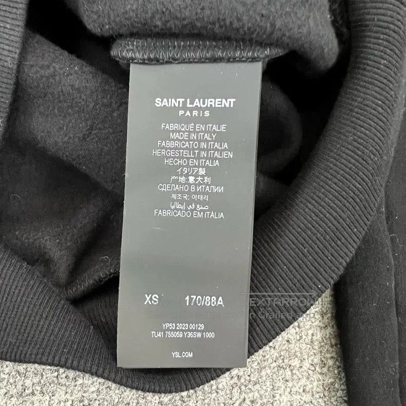 Saint Laurent Paris Saint Laurent Paris Black V-Neck Sweatshirt. Size US XS / EU 42 / 0 - 8 Thumbnail