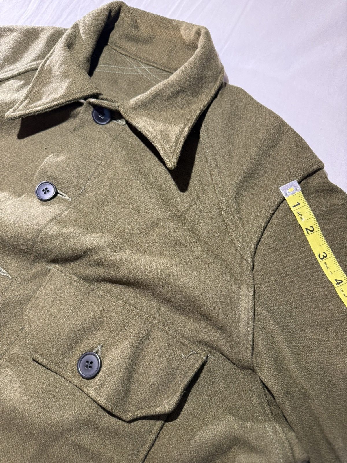 Vintage ***FINAL DROP***RARE 60s HEAVY WOOL MILITARY BUTTON UP M-XL Size US L / EU 52-54 / 3 - 11 Thumbnail