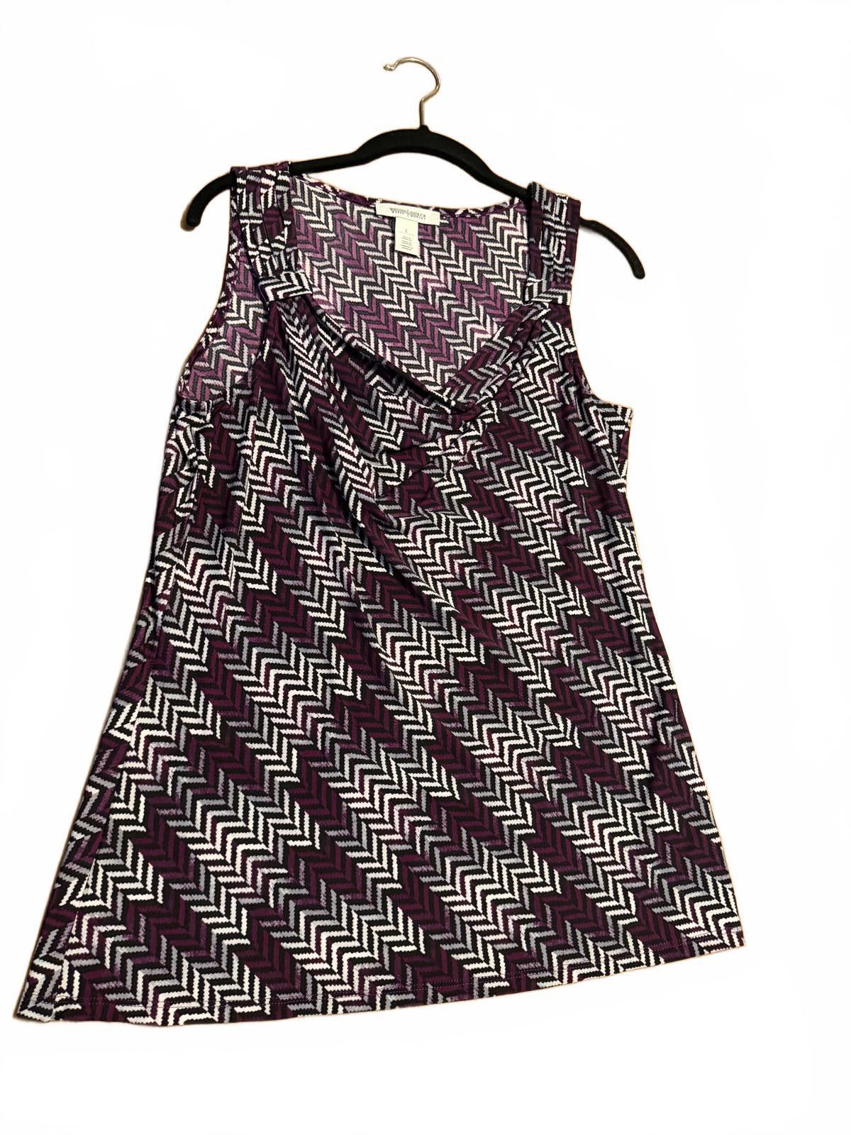 Other Black House Market Purple Geometric Pattern Sleeveless Top L Size L / US 10 / IT 46 - 3 Thumbnail