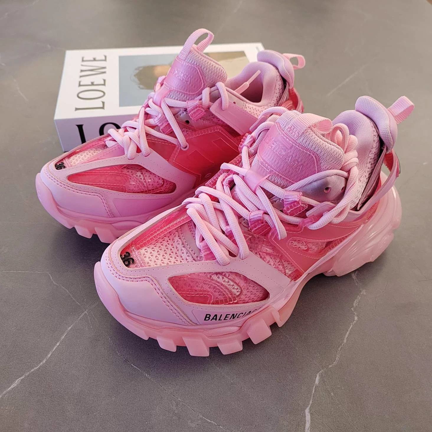 Balenciaga Track1.0 Women's Pink Dad Shoe 36