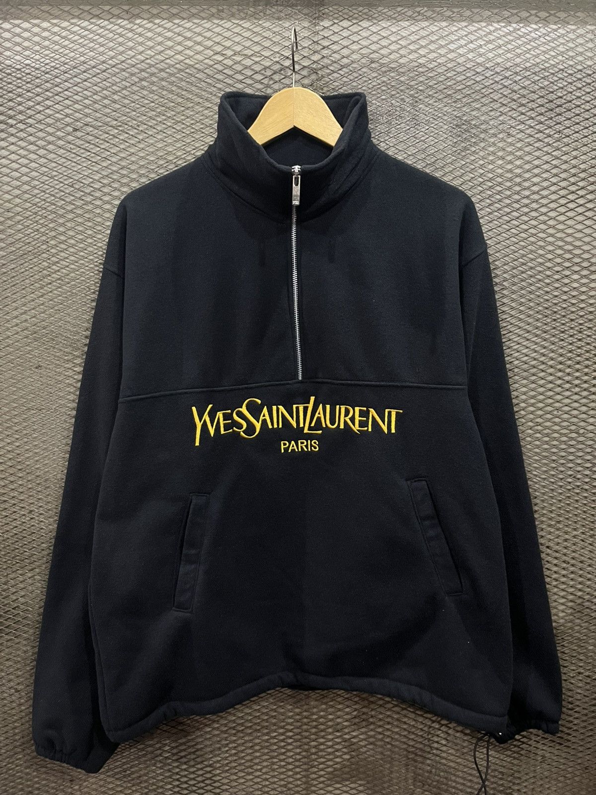 Yves Saint Laurent Yves Saint Laurent Fleece Jacket Ysl Half Zip Size US L / EU 52-54 / 3 - 1 Thumbnail