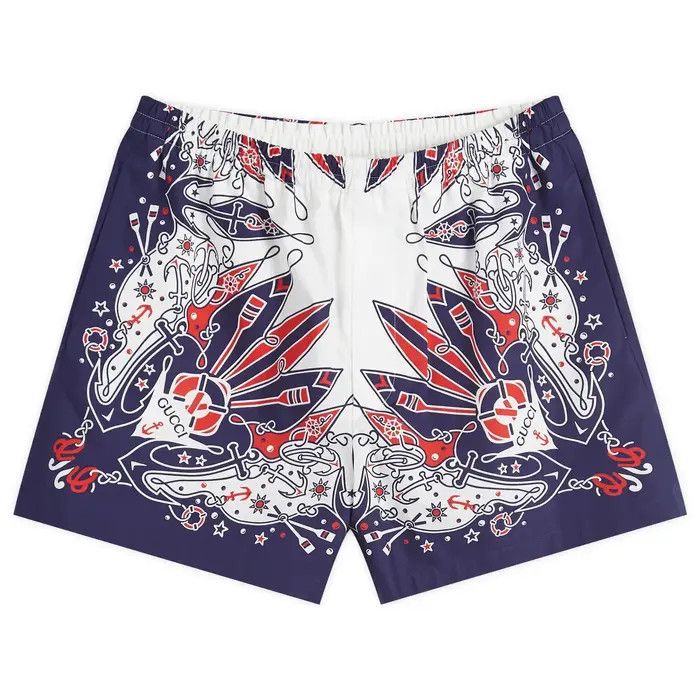 Gucci o1loc1c0226 787502 Gucci Bandana Print Cotton Shorts Size US 28 / EU 44 - 1 Thumbnail
