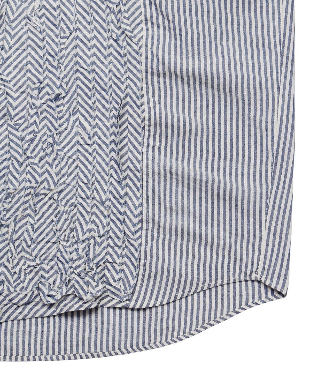 Zucca SS2013 ZUCCA STRIPED COTTON SHIRT WITH FRONT SHIRRING DETAIL Size M / US 6-8 / IT 42-44 - 8 Thumbnail