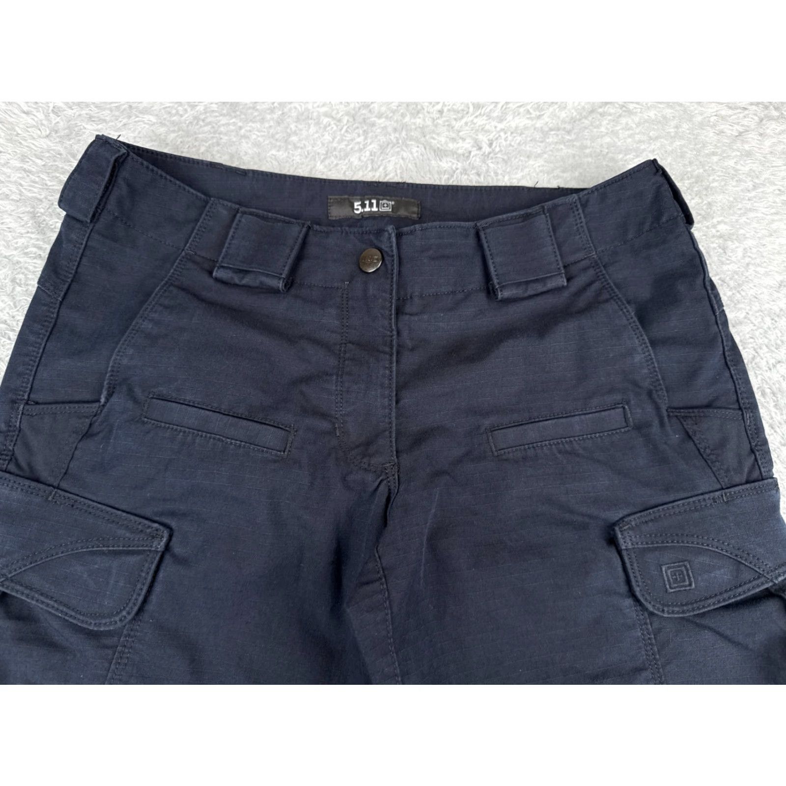 Vintage 5.11 Tactical Pants Women 6 Blue Rip-Stop Cargo Straight Leg EMT LEO 30x30 - Casual Workwear Size 28" / US 6 / IT 42 - 4 Thumbnail