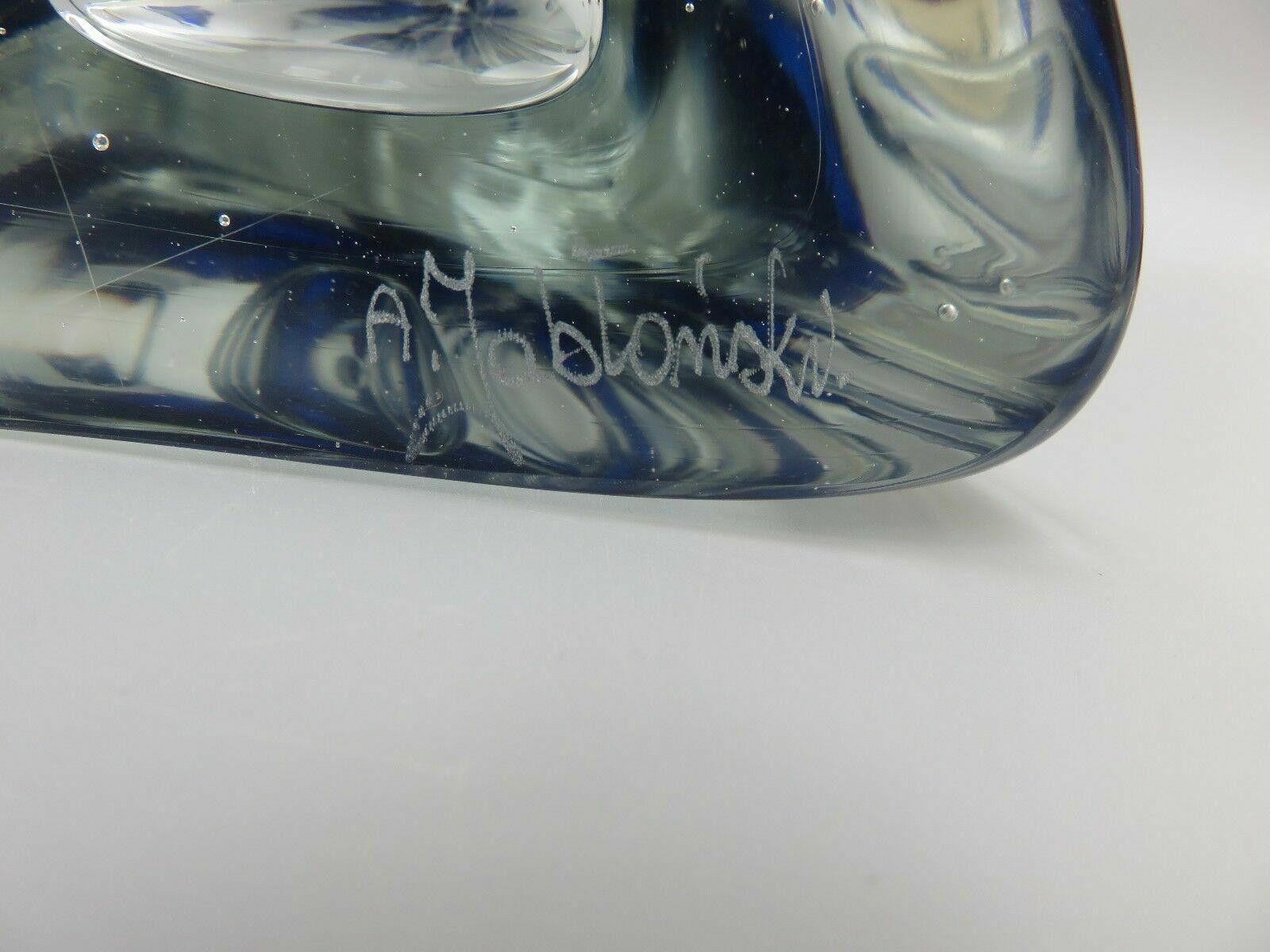 Other 2 x Antique Adam Jablonski Crystal Cobalt Blue Candlesticks Size ONE SIZE - 5 Thumbnail