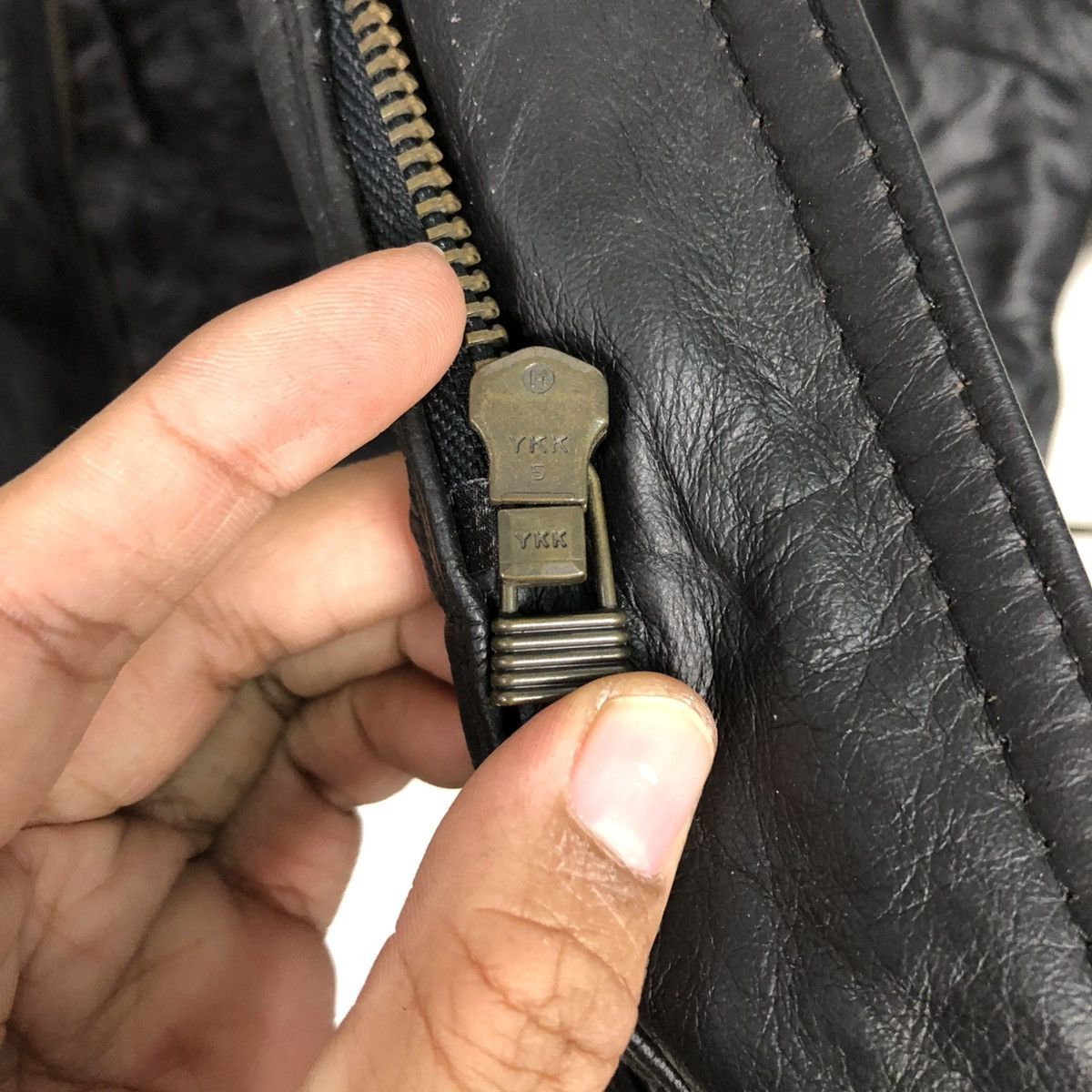 Japanese Brand 🔥VINTAGE BIKER LEATHER JACKET DURANTE BLANKET ISSEY MIYAKE Size US L / EU 52-54 / 3 - 19 Thumbnail
