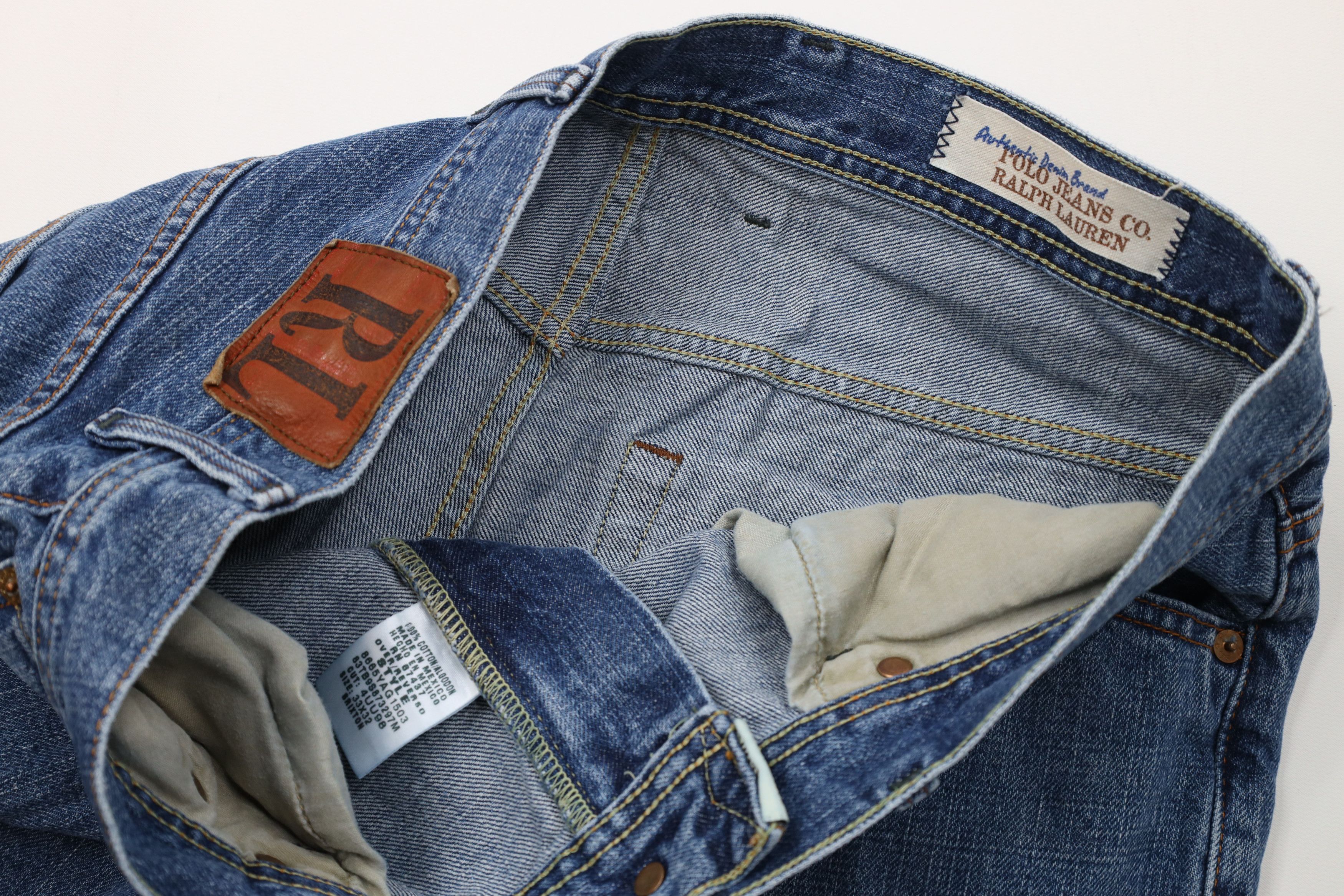 Ralph Lauren Vintage 90s Y2K Ralph Lauren Baggy Wide Leg Denim Jeans Blue Size US 33 - 8 Thumbnail