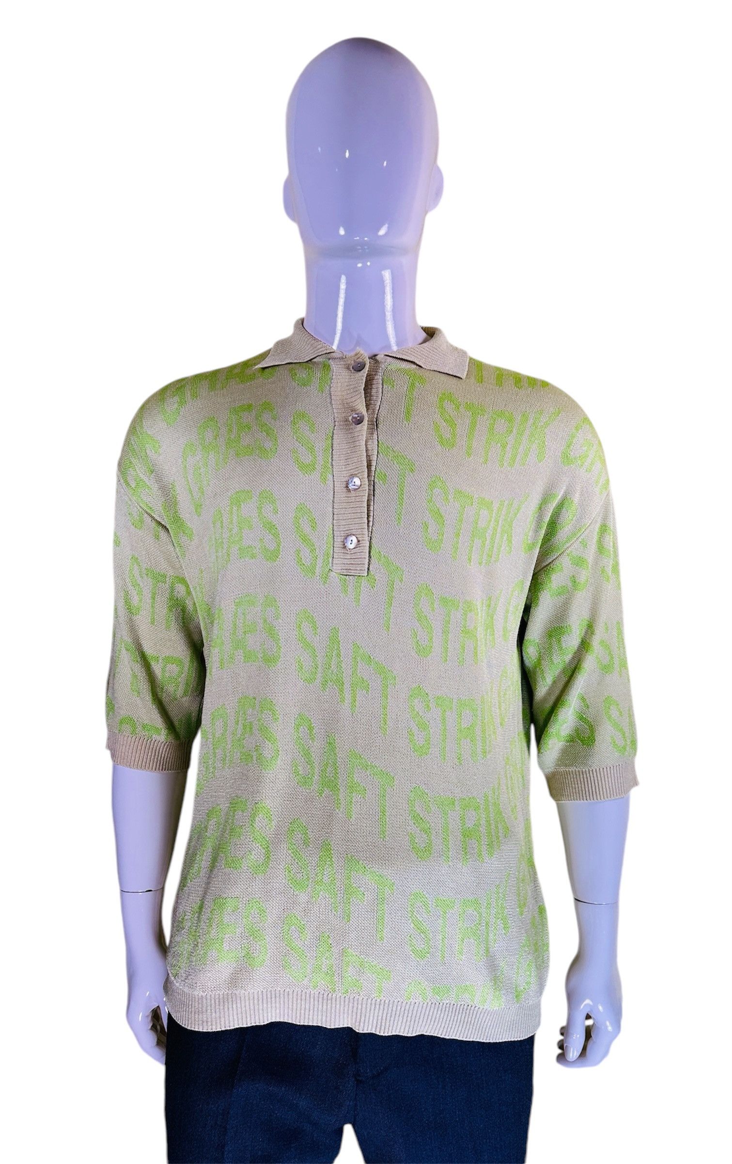 Henrik Vibskov Green Neon Polo Sweater Size US S / EU 44-46 / 1 - 1 Thumbnail