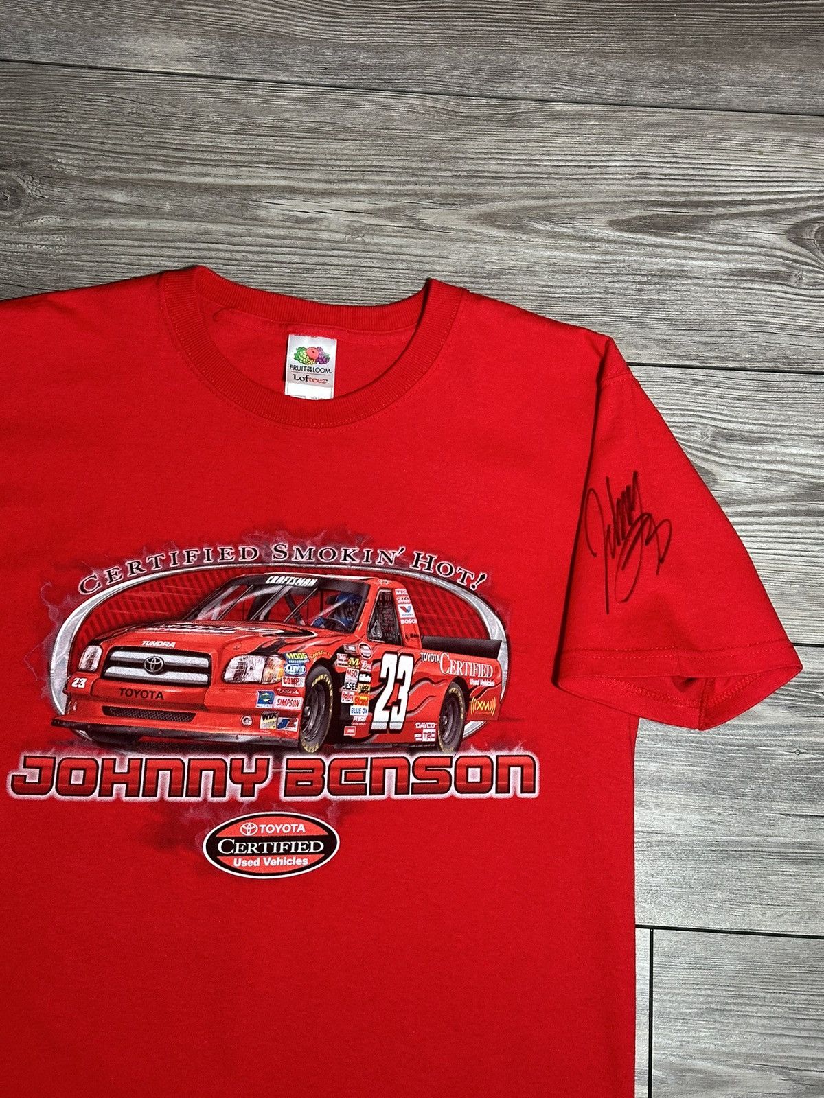 NASCAR × Vintage Y2K Autographed Johnny Benson Nascar T Shirt Size US XL / EU 56 / 4 - 3 Thumbnail