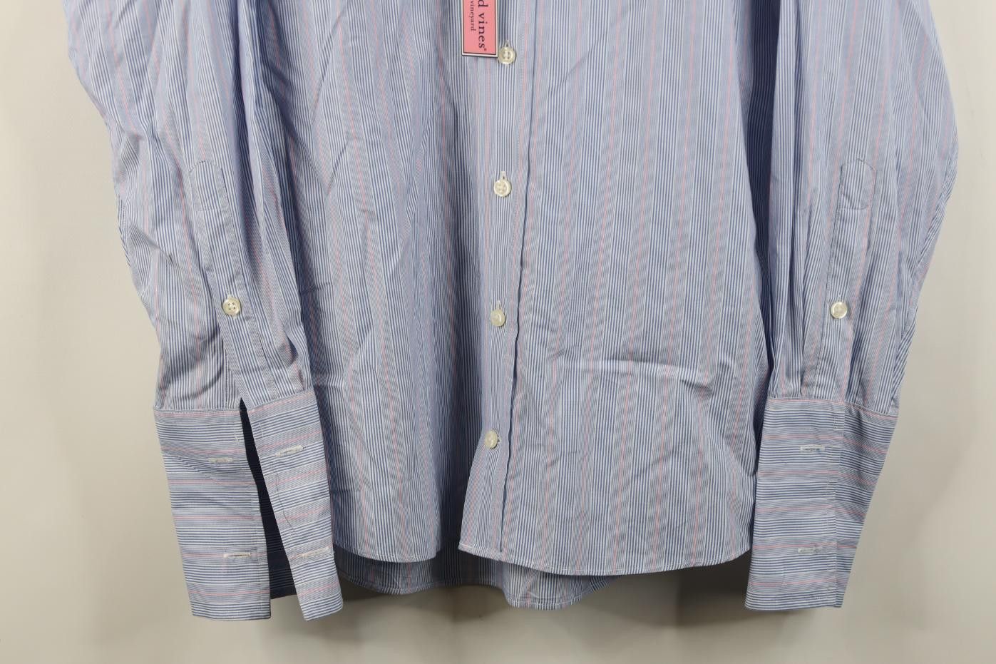 Vineyard Vines New Vineyard Vines Striped French Cuff Collared Button Shirt Size US M / EU 48-50 / 2 - 3 Thumbnail