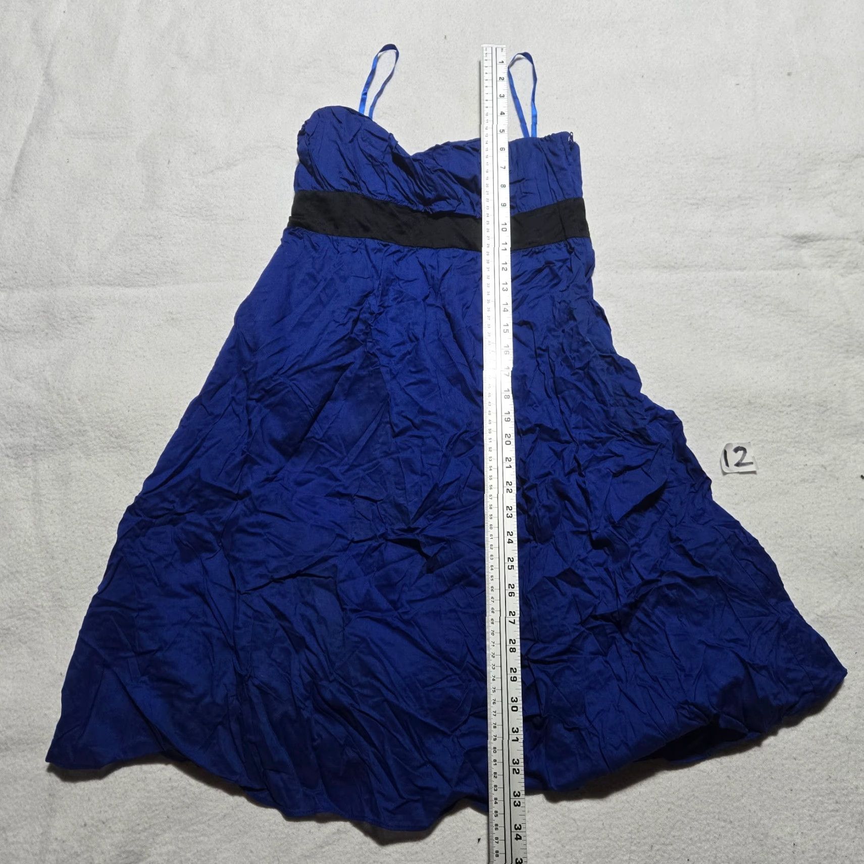 Gap Gap Dress Adult Womens Size 6 Blue Linen Blend A-Line Strapless Sleeveless Short Casual 6 Womens Blue Linen Blend Dress Size M / US 6-8 / IT 42-44 - 5 Thumbnail