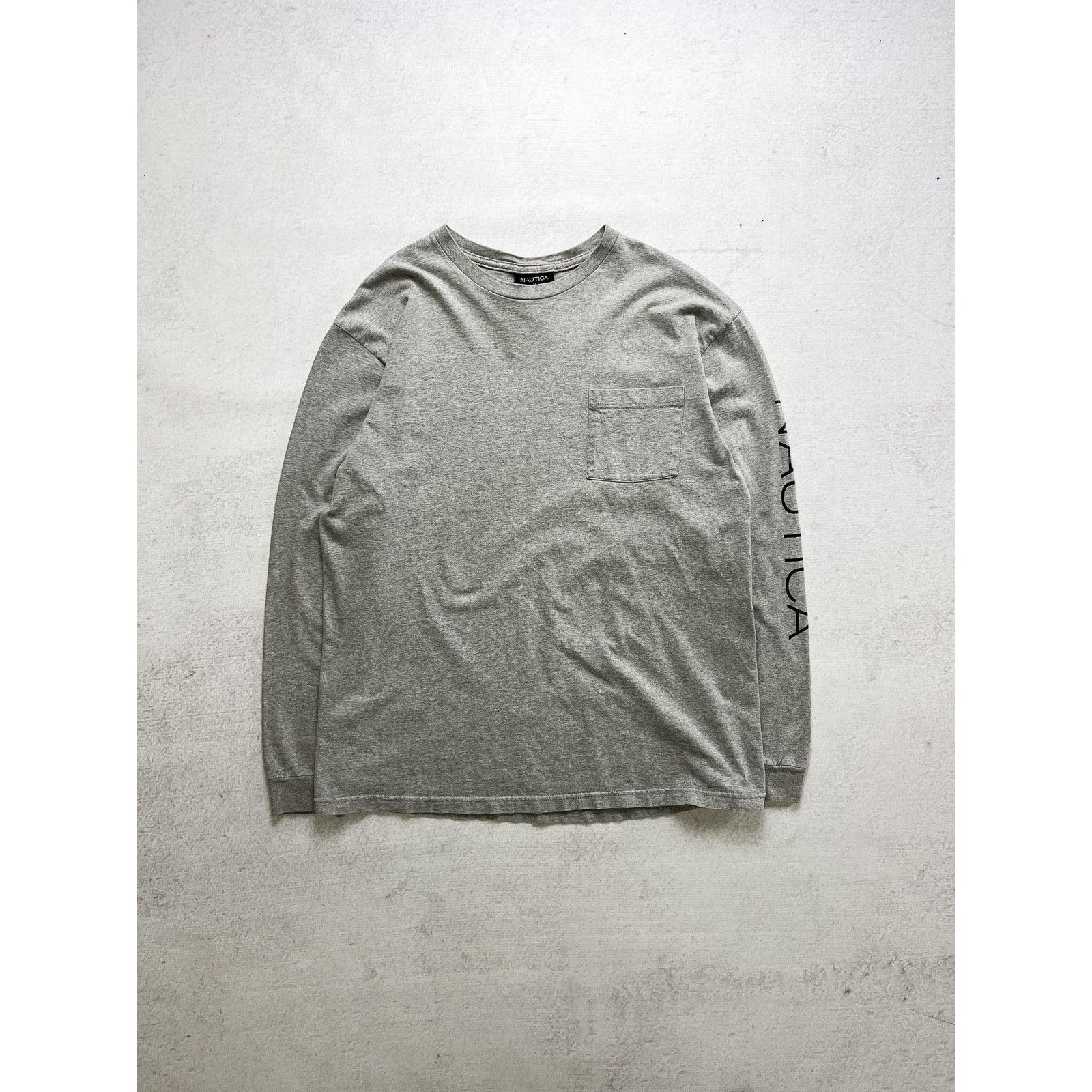 Nautica Vintage 90s Nautica Grey Crewneck T-Shirt - Men's Medium Size US M / EU 48-50 / 2 - 1 Thumbnail