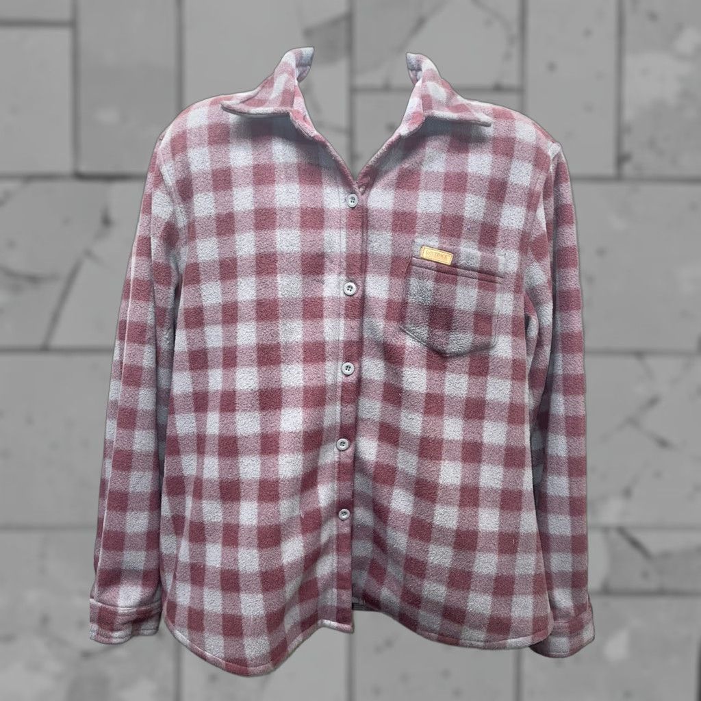Vintage VINTAGE OutBack Trading Company XL Jacket Women Red Plaid Fleece Button Down Flannel Size XL / US 12-14 / IT 48-50 - 1 Thumbnail