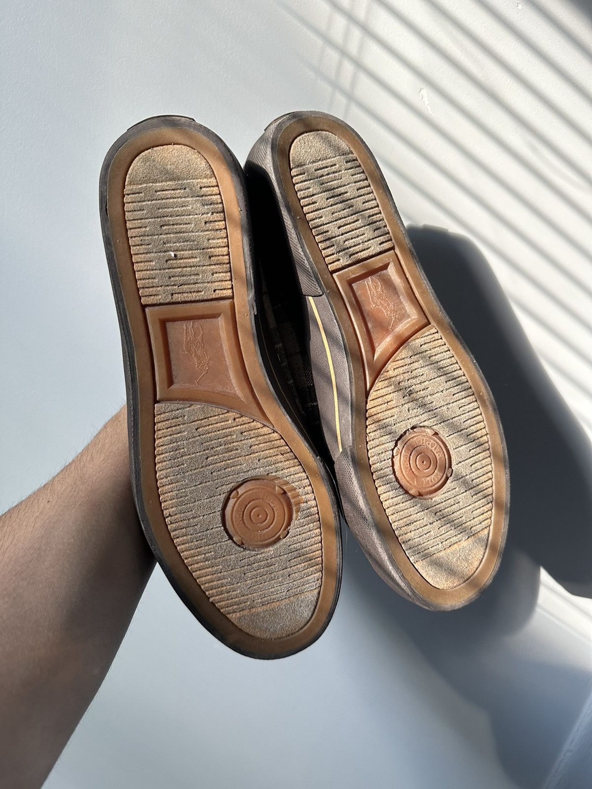RRL Ralph Lauren Polo Ralph Lauren Brown Tan Flannel Plaid Tennis Shoes Size US 9.5 / EU 42-43 - 7 Thumbnail