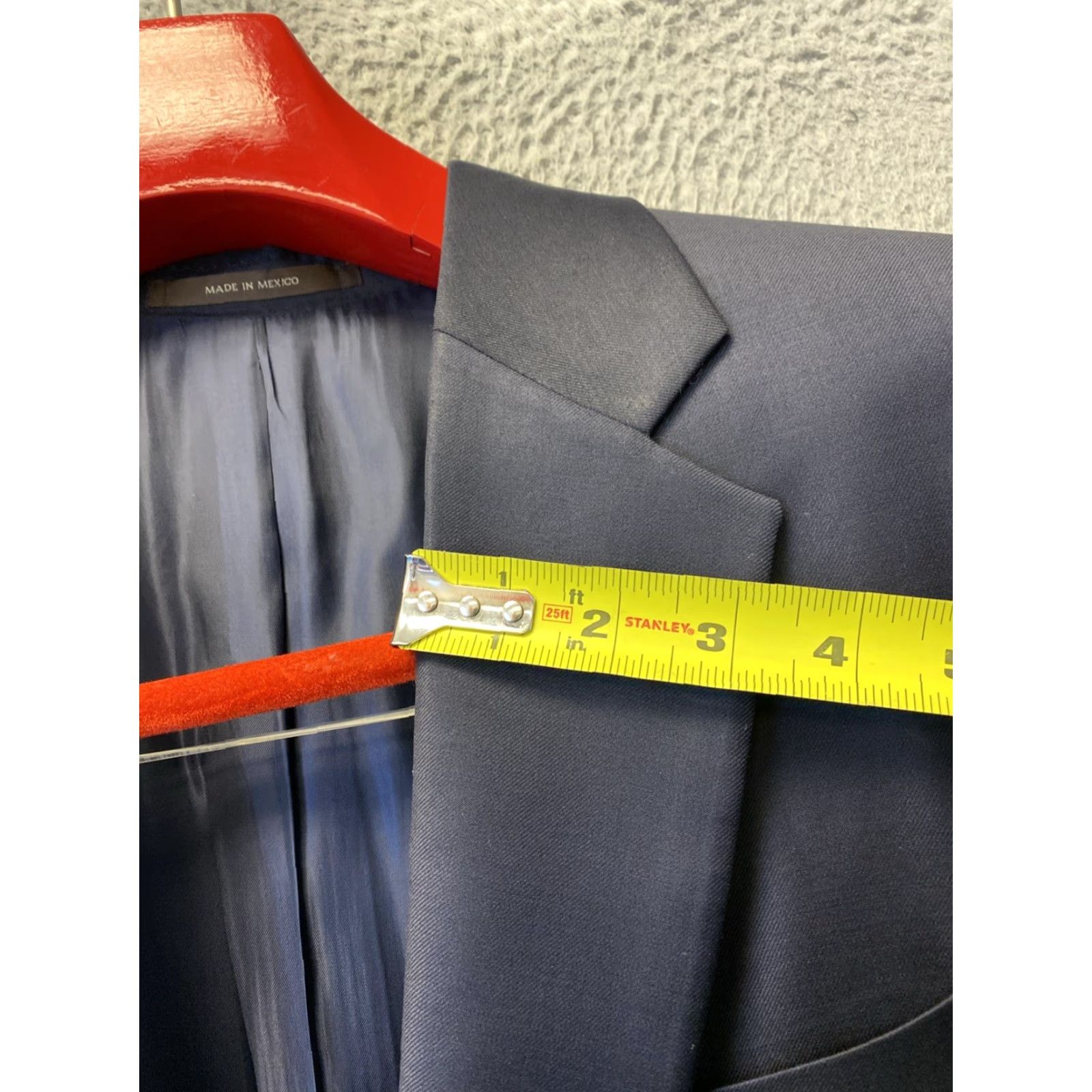 Tasso Elba VINTAGE Tasso Elba Blazer Jacket Men 40L Wool Navy Blue Gold / 156-17 Mens Blazer, Two-Button, Regular Length Size 40L - 7 Thumbnail