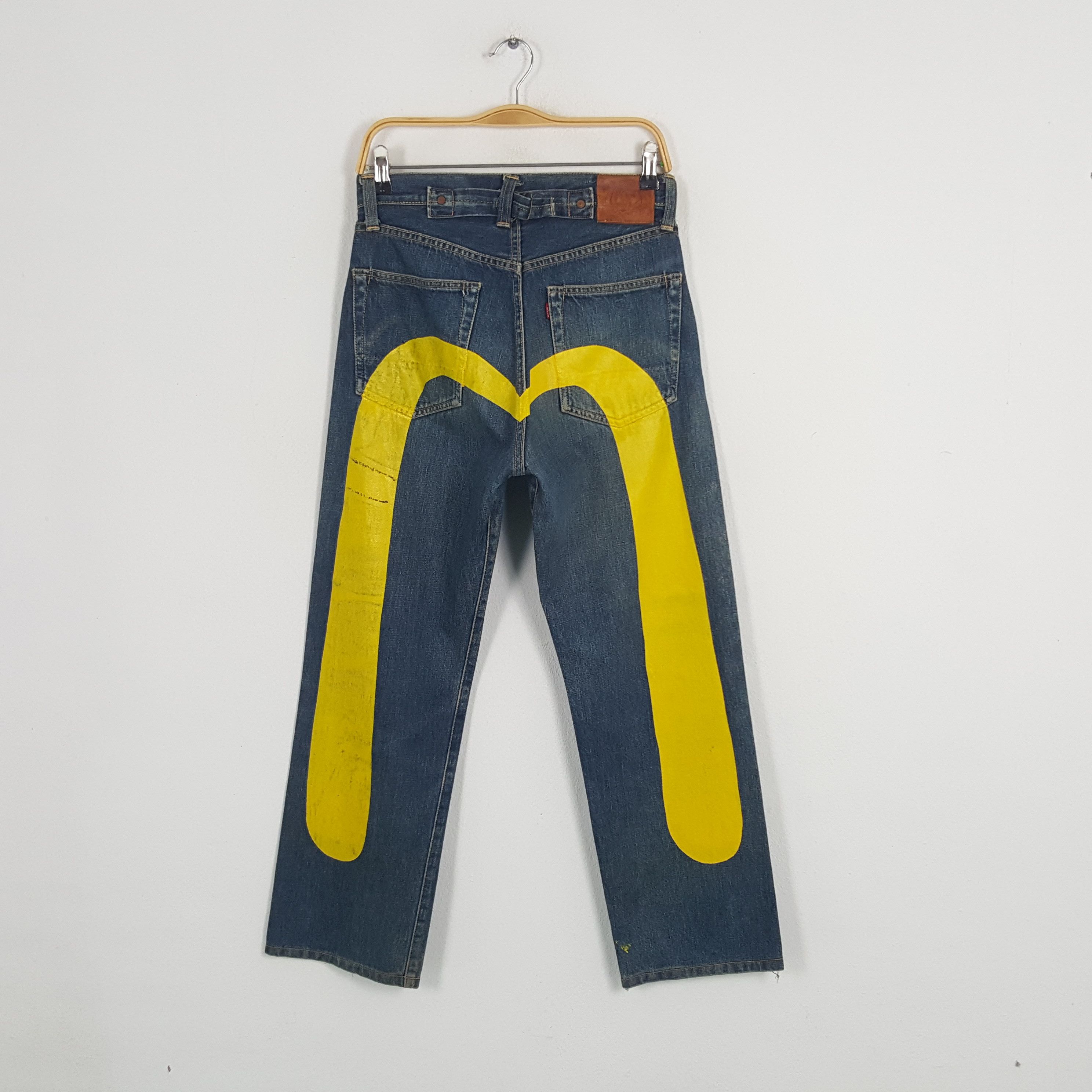 Japanese Brand × Vintage Vintage Evis Japanese Brand Daicock Custom Art Denim Jeans Size US 28 / EU 44 - 1 Thumbnail