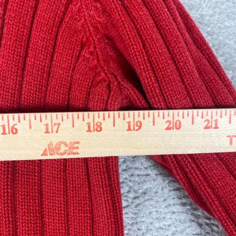 Brandy Melville Brandy Melville Cropped Sweater Womens One Size Red Knit Crew Neck Pullover Preppy Y2K Size ONE SIZE - 4 Thumbnail